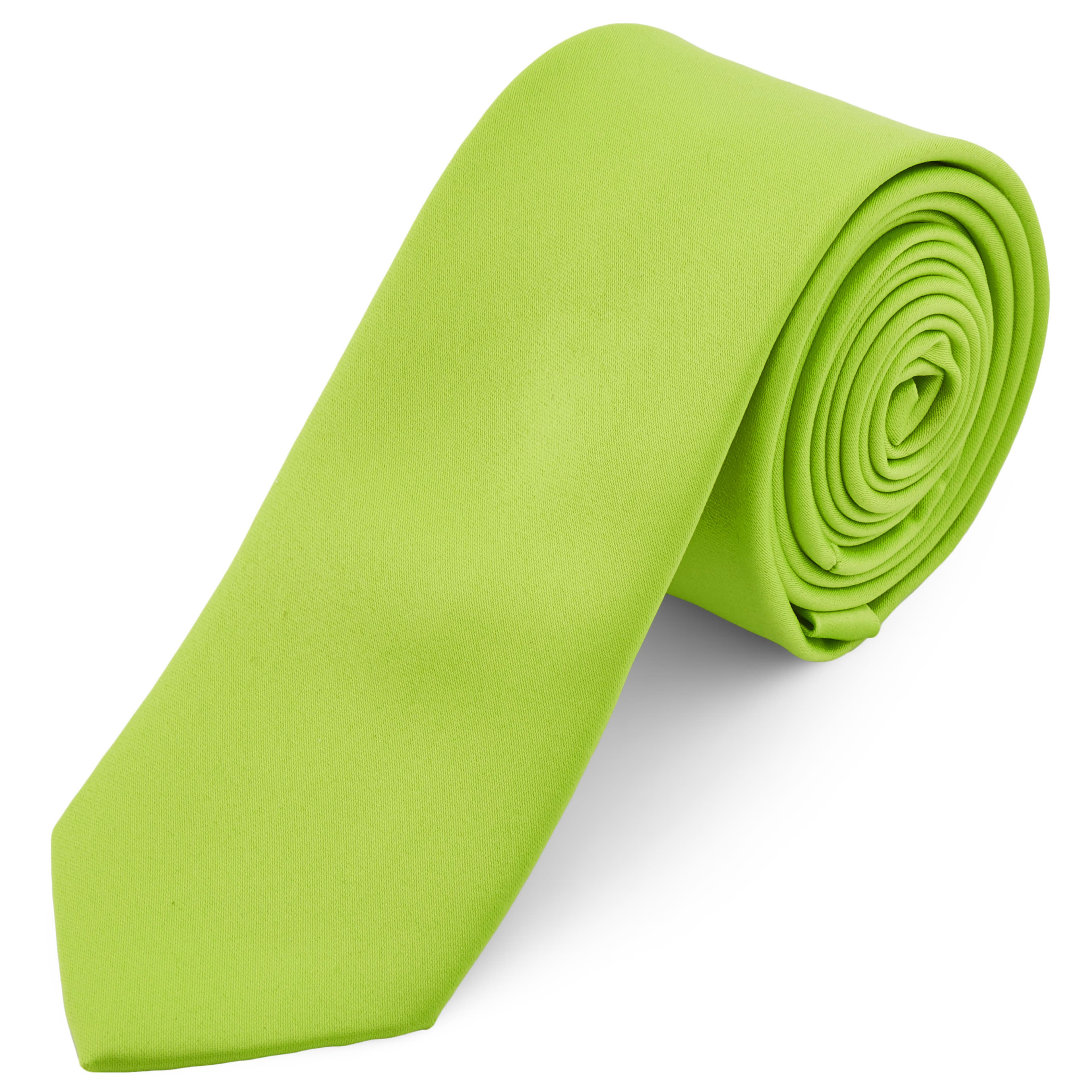 Gravata Simples Verde Lima de 6 cm