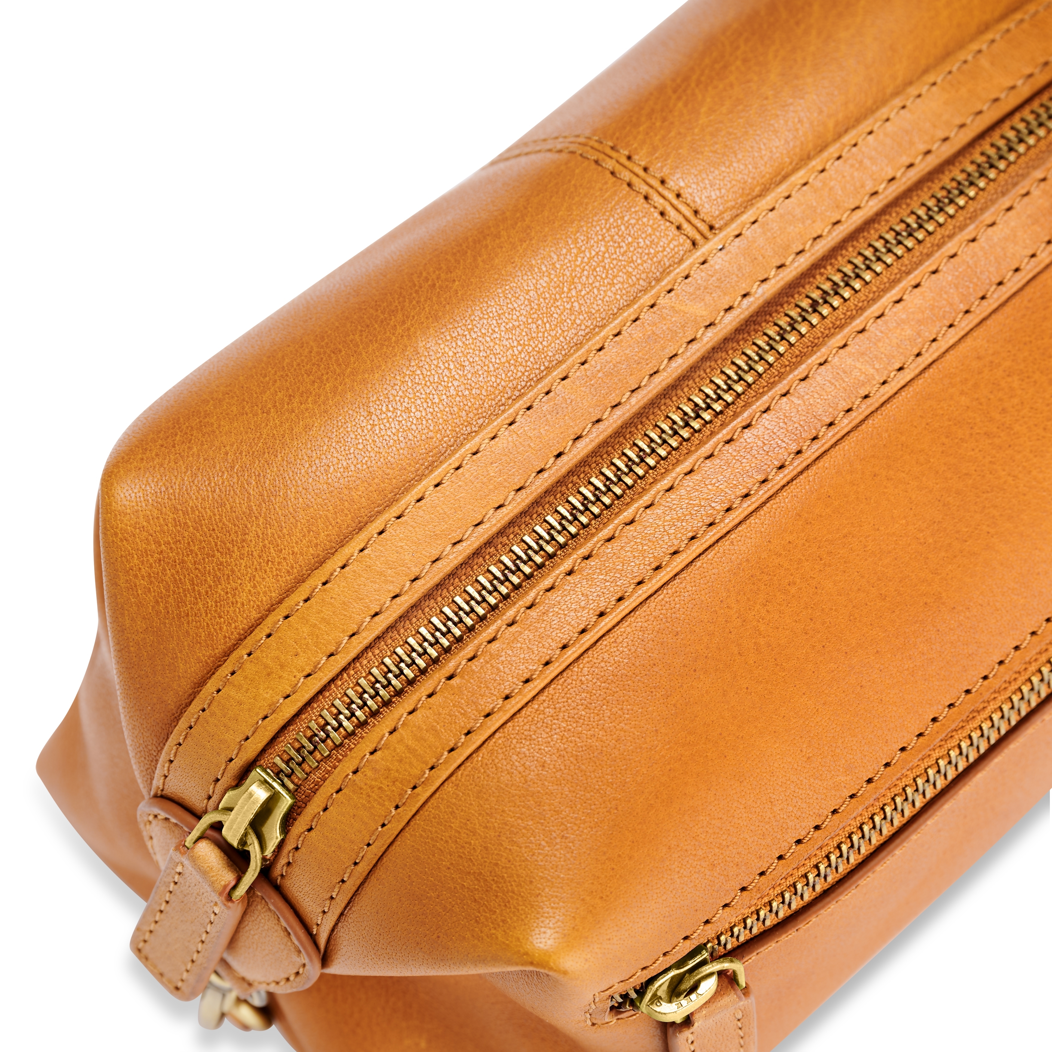 Trousse de toilette | Cuir de buffle pleine fleur brun havane - 6