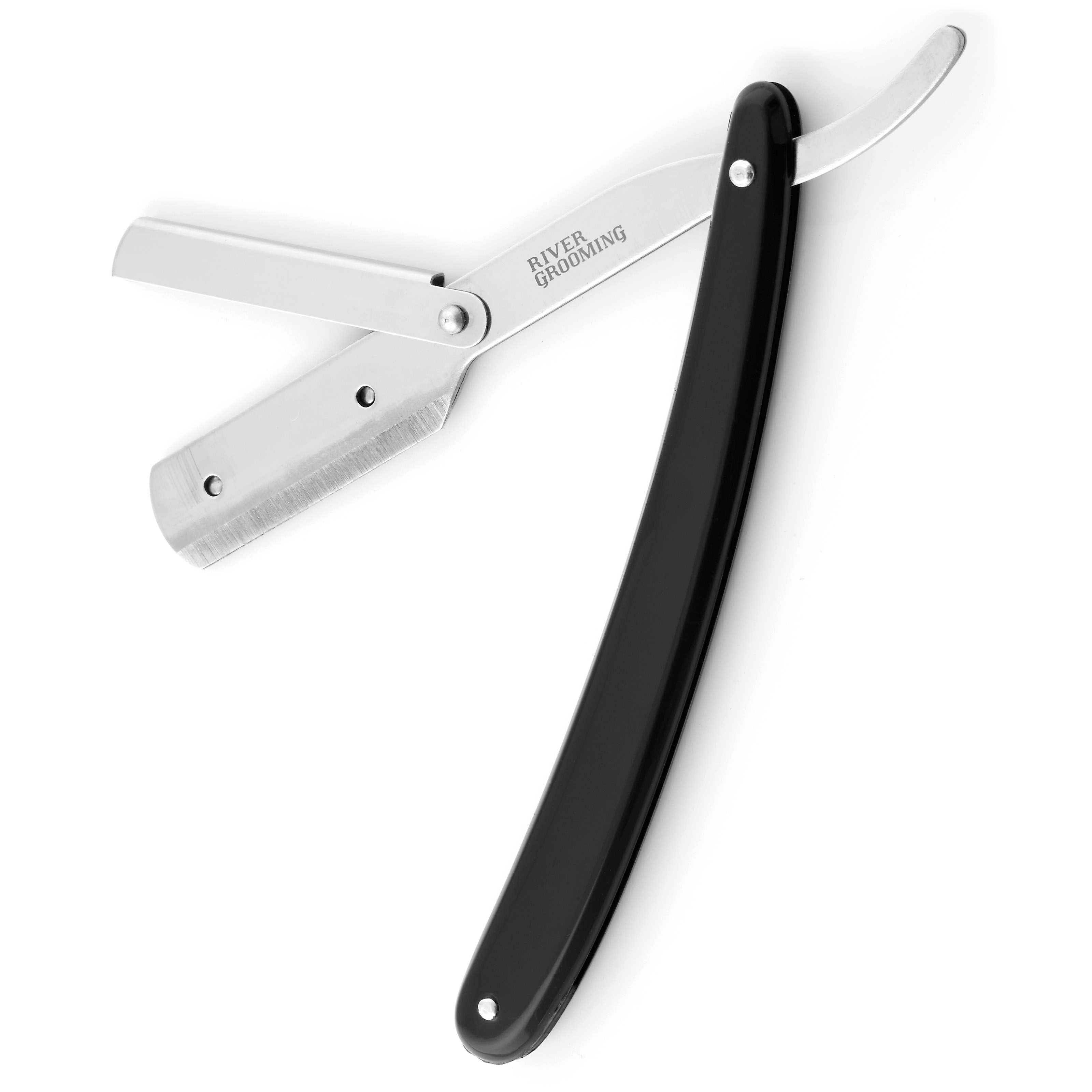 Simple Black Straight Razor For Disposable Blades - 2