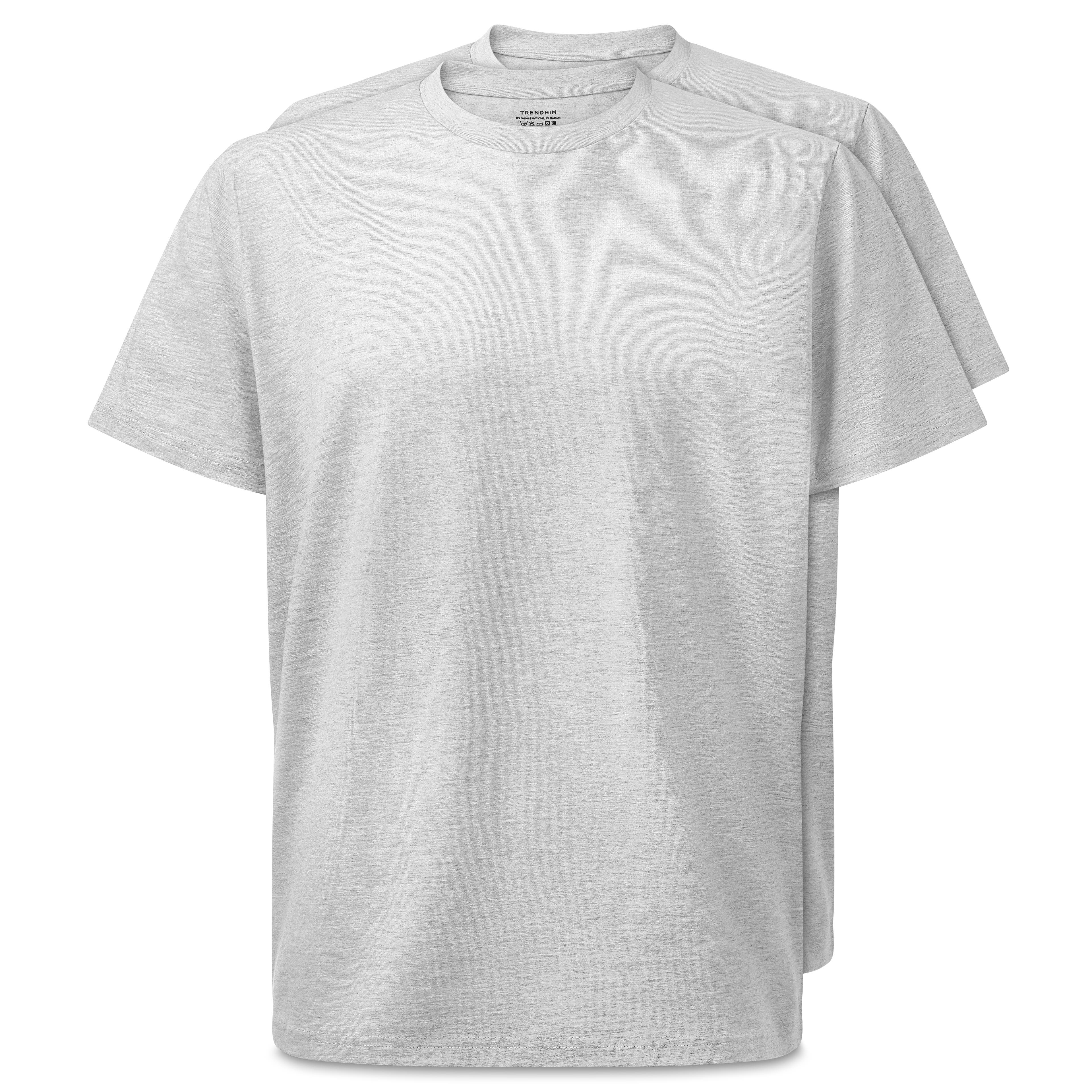 XL - FlexFeel | Pack de 2 camisetas de algodón en gris claro - 1