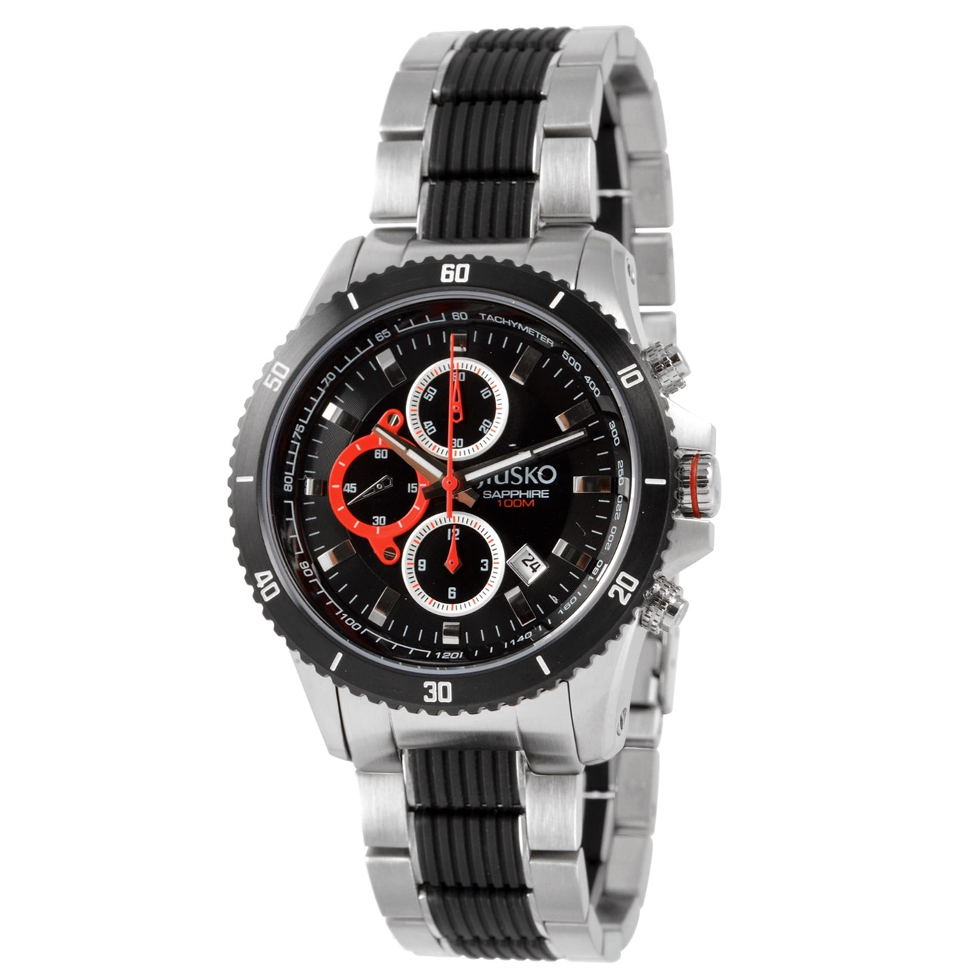 Black Extravagant Safirglas Ur - 1