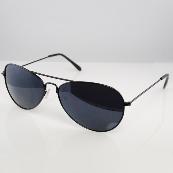 Sorte/Sorte Aviator Solbriller - 1