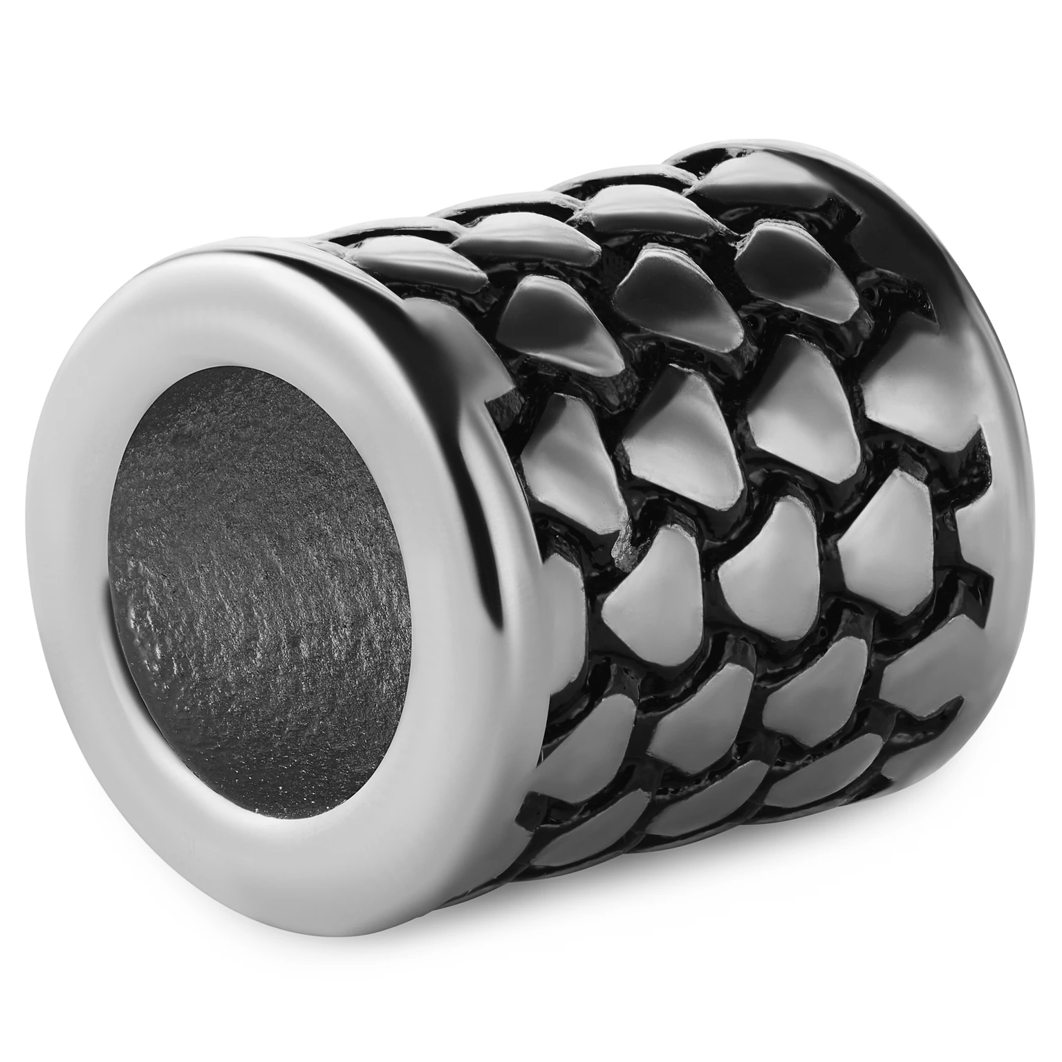 Bague de barbe argentée L'écaille de dragon Bague de barbe argentée L'écaille de dragon