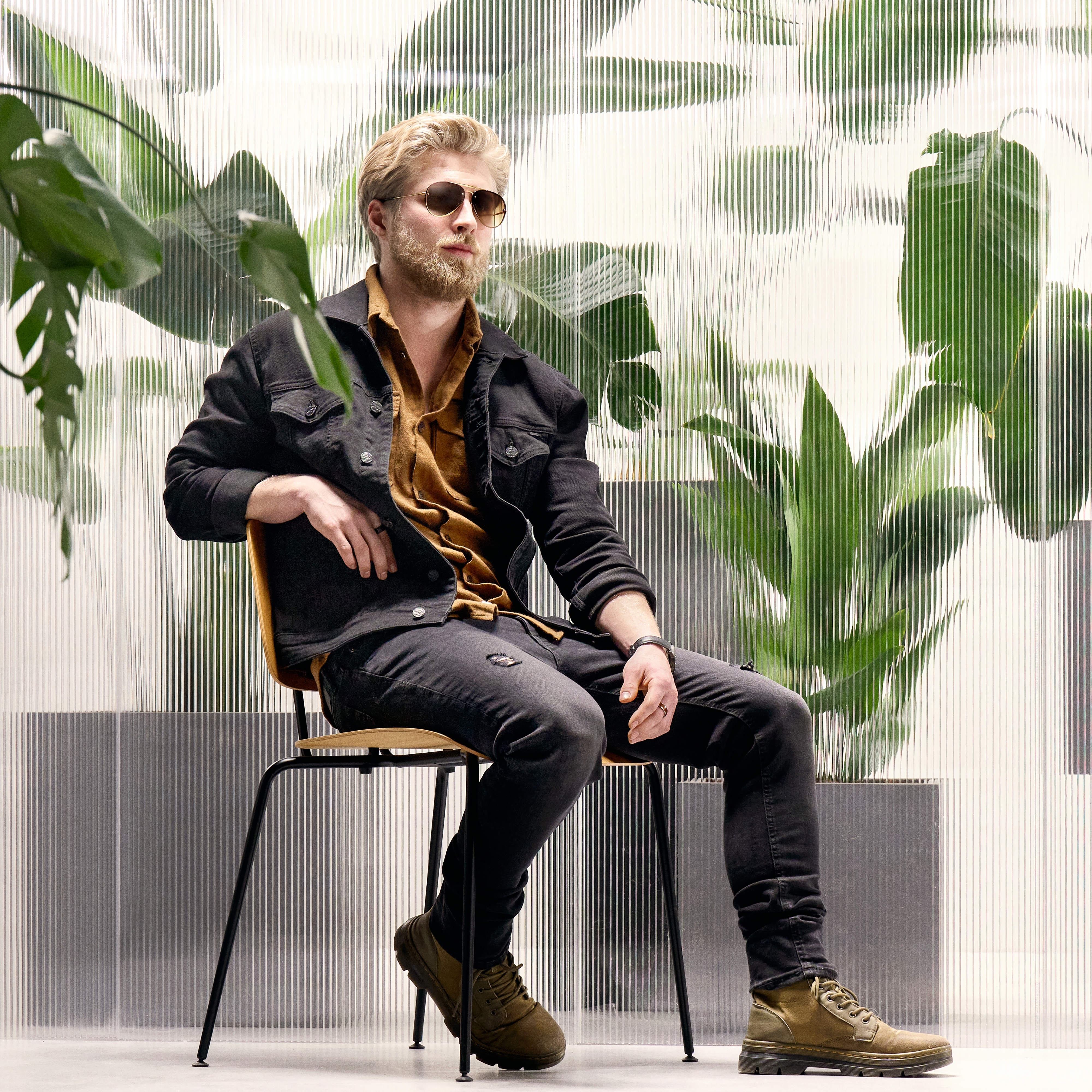 Occasus | Gradientné slnečné okuliare Aviator v zlatej a hnedej farbe - 5