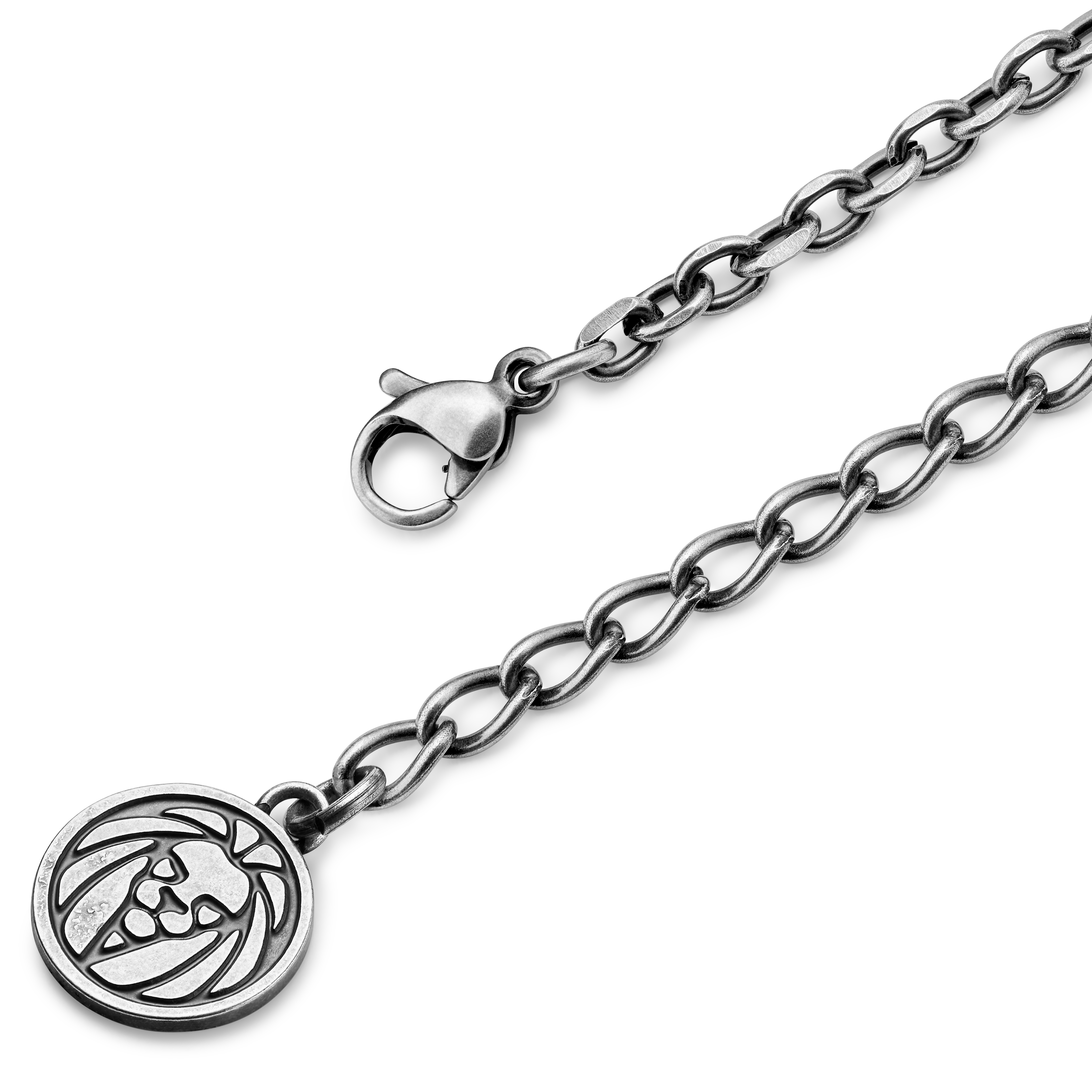 Obelius | Vintage Silver-tone Medusa Necklace - 6