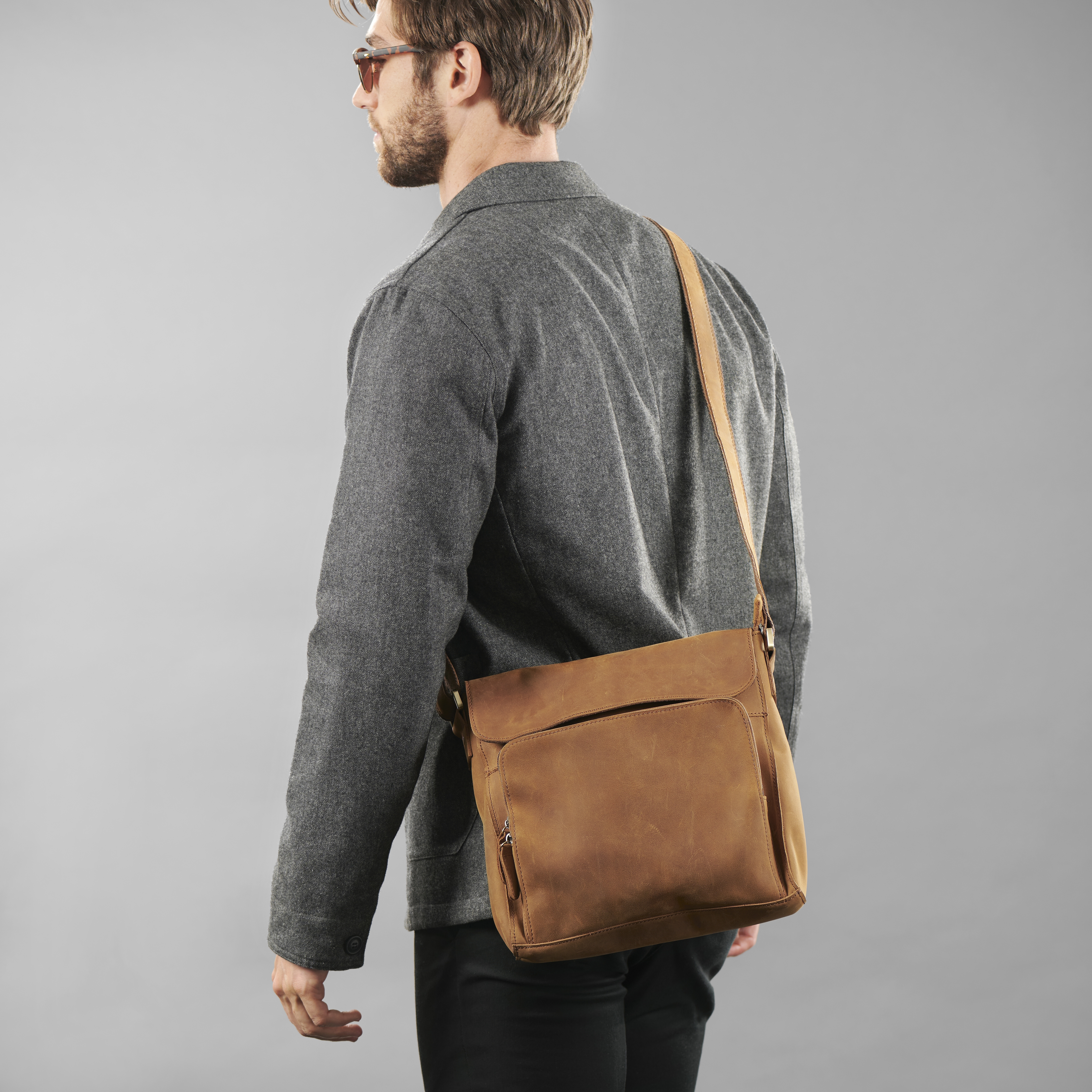 Tzika Brun Läderväska - 4