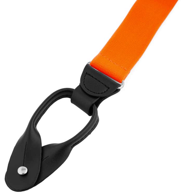 Wide Orange Split Button Braces | In stock! | Trendhim