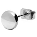 6mm Sølvfarvet Button Stud Ørering 6mm Sølvfarvet Button Stud Ørering