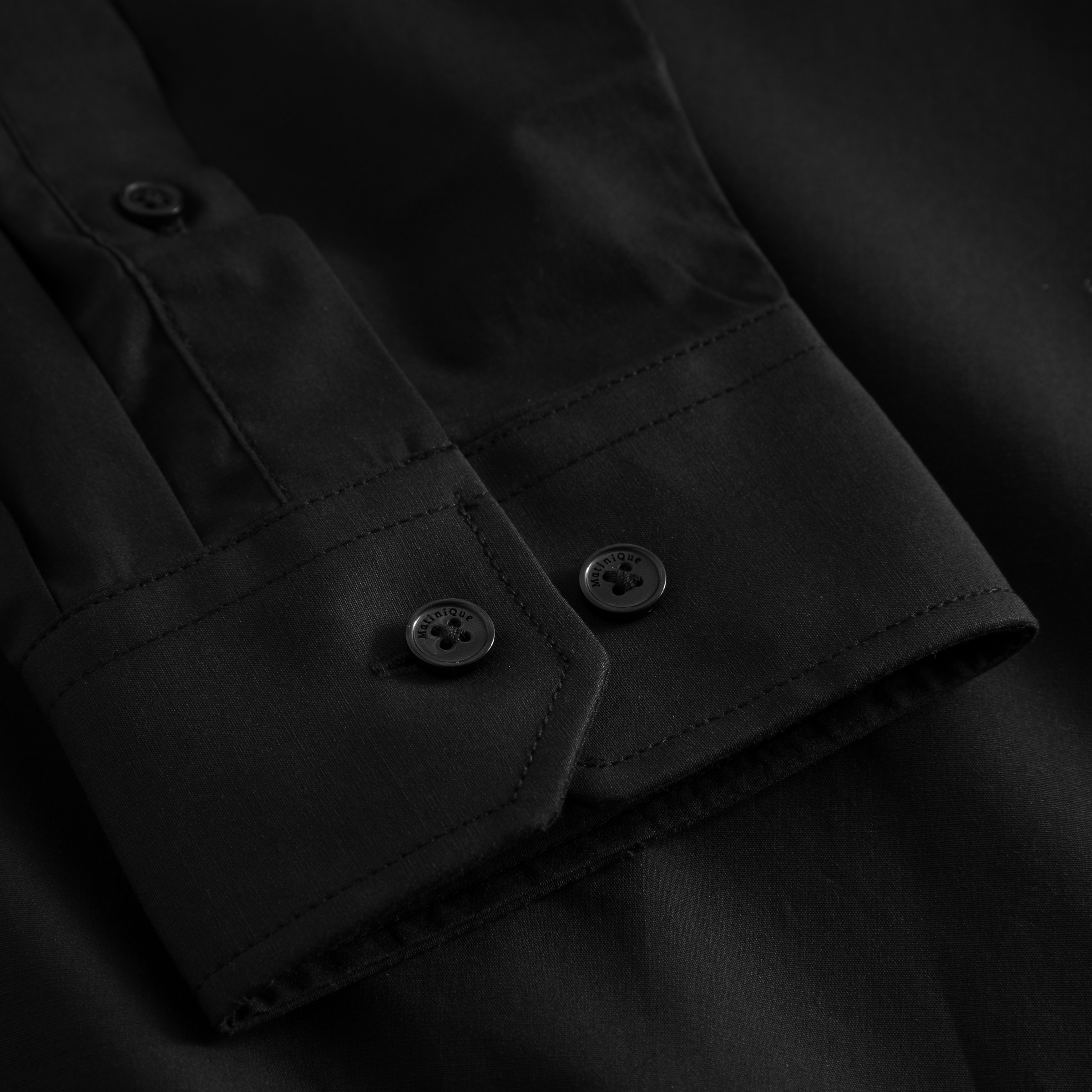 Robo Zwart Overhemd van Stretch Popeline - 3