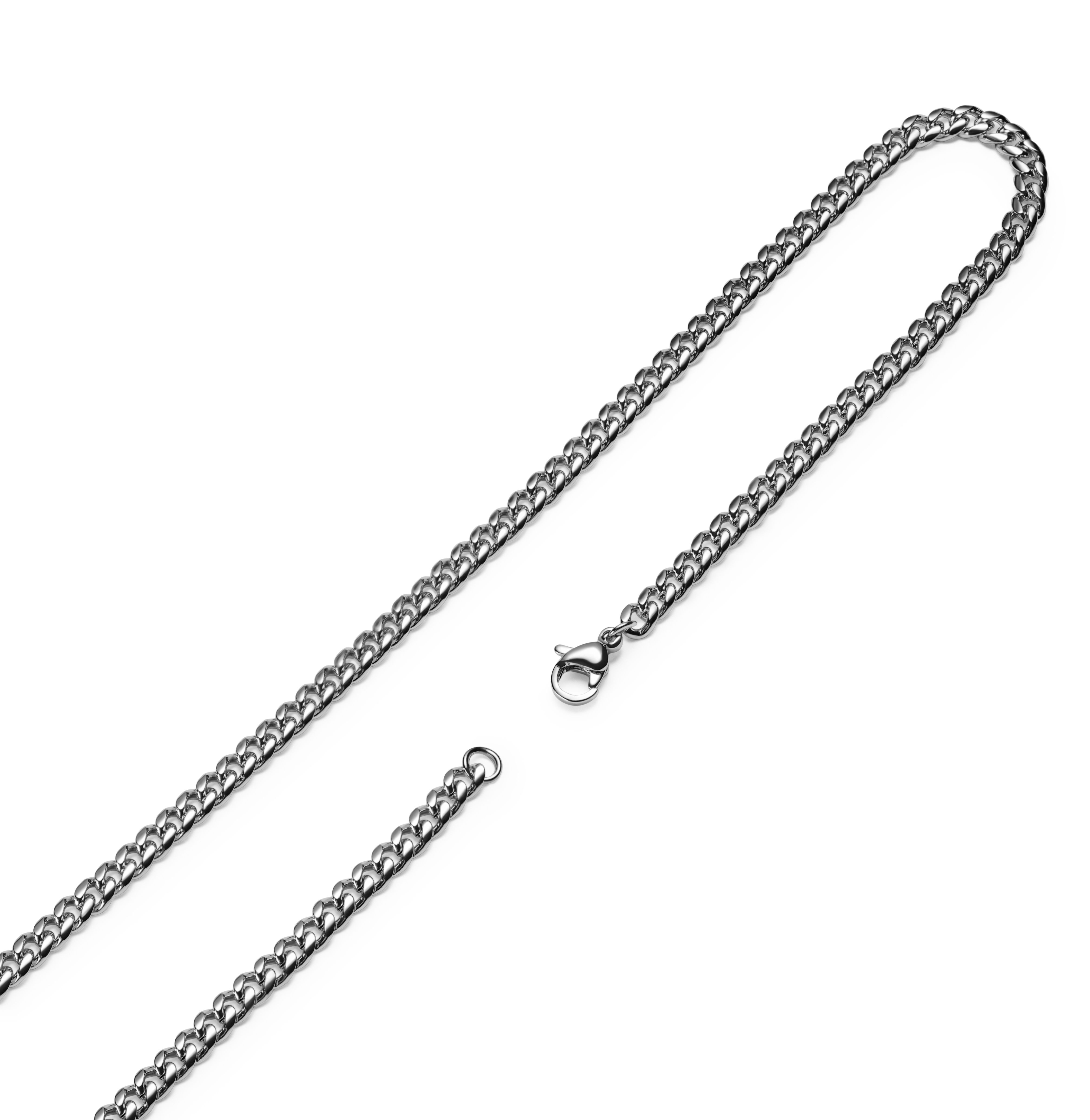 3 mm Zilverkleurige Schakelketting - 4