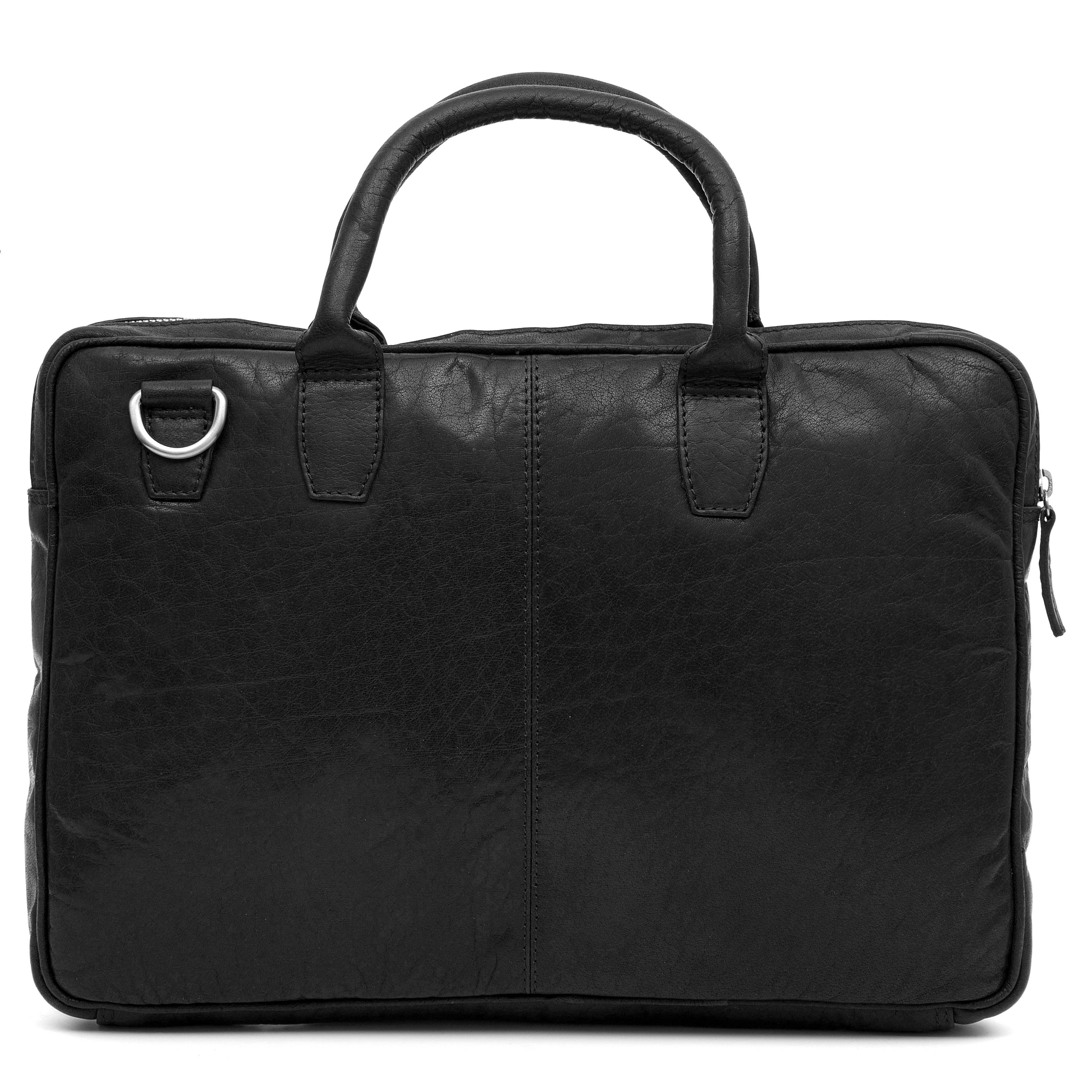 Montreal | Slim 13' Executive Black Leather Bag - 5