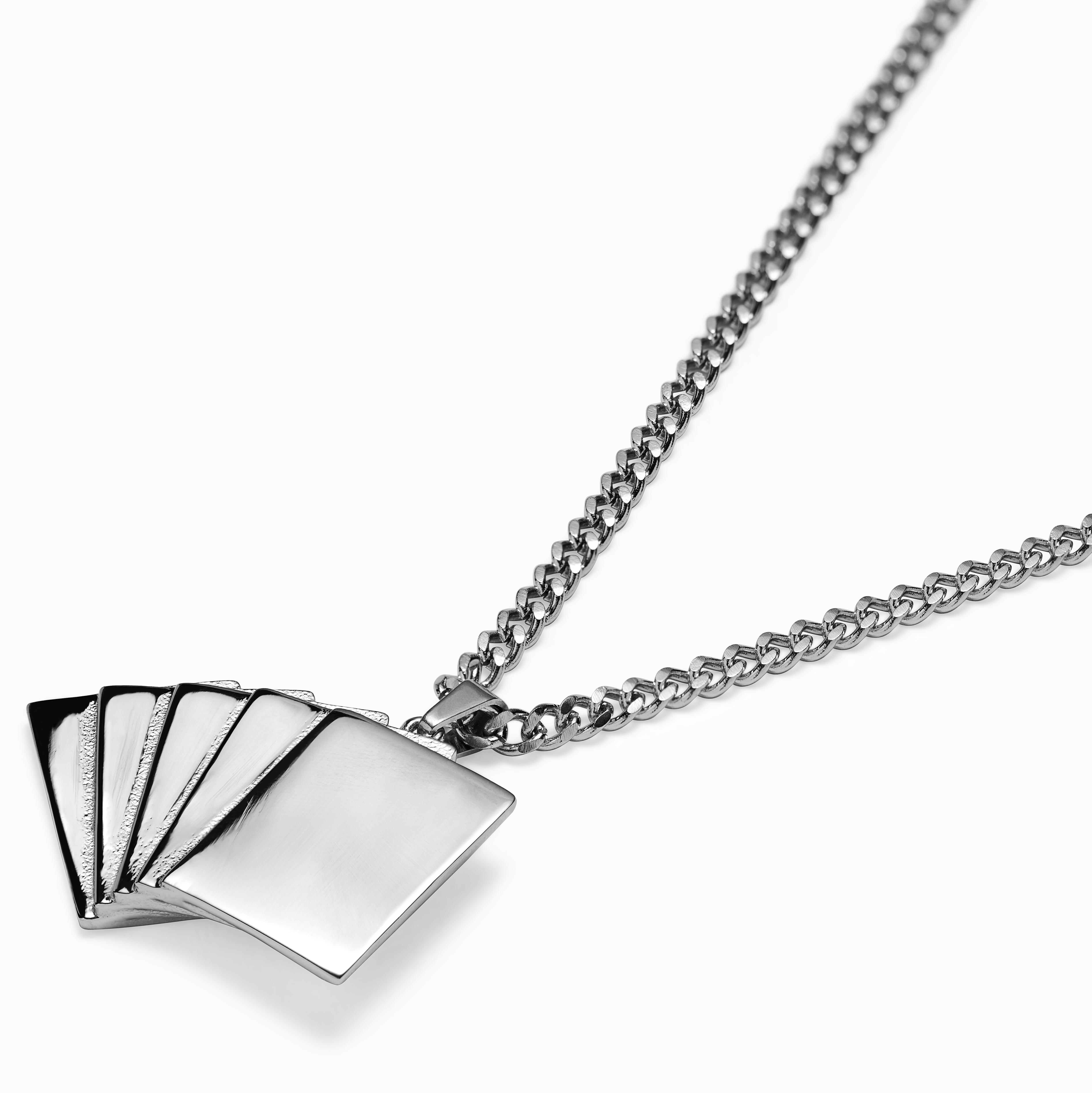 Ace | Collier argenté avec pendentif "La quinte flush royale" - 7