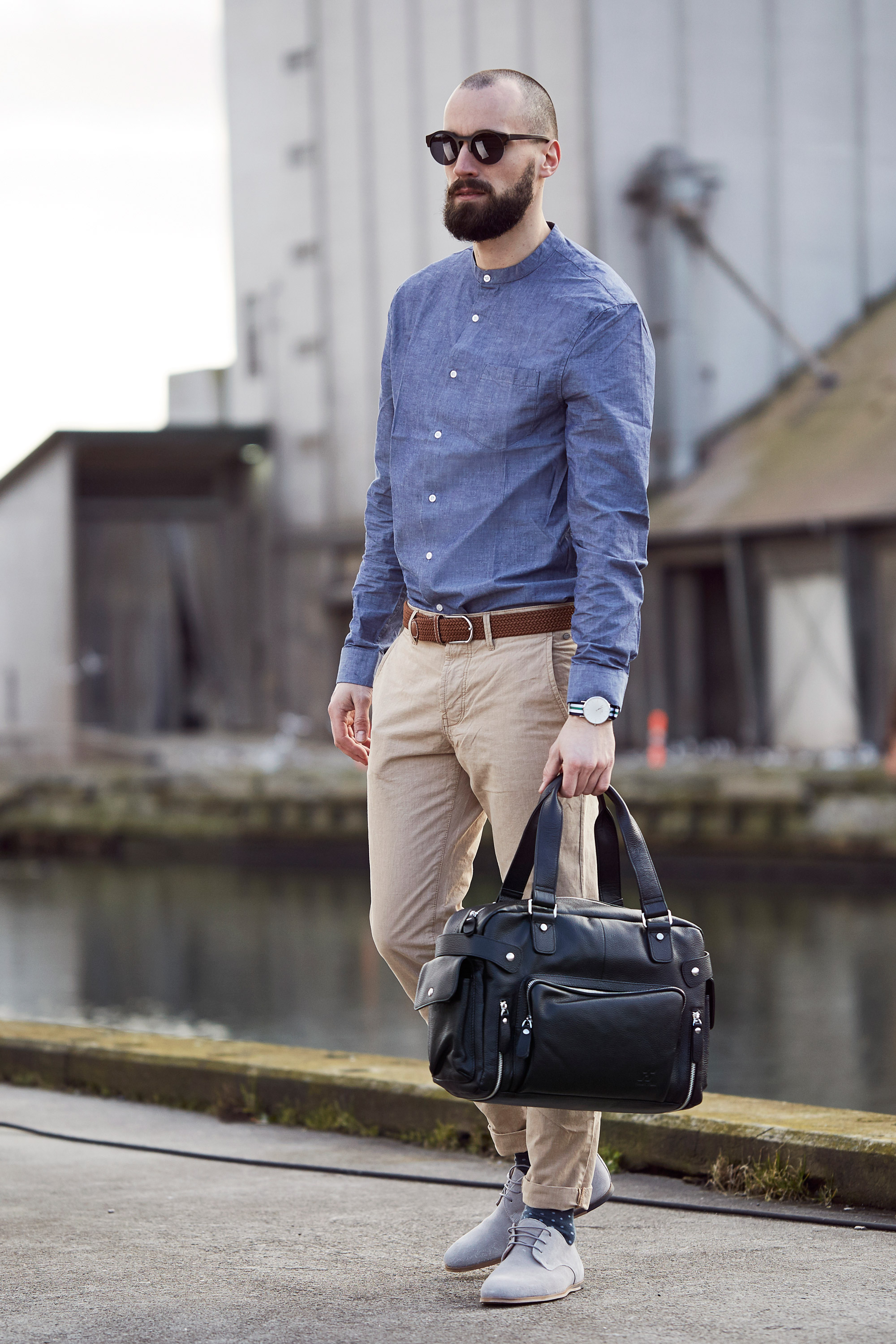 Exklusive schwarze VT Ledertasche - 16