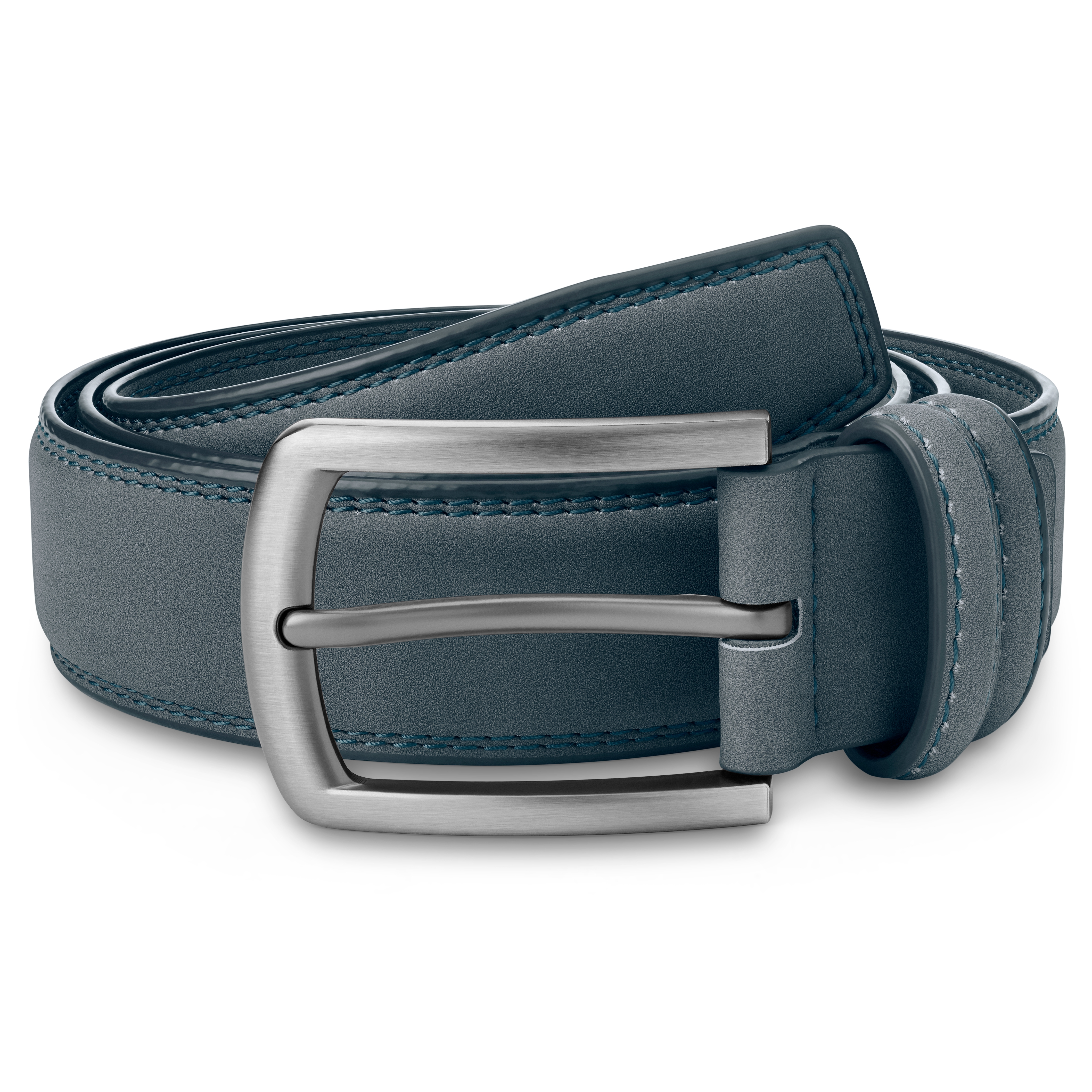 Blue Traditional Faux Suede Belt