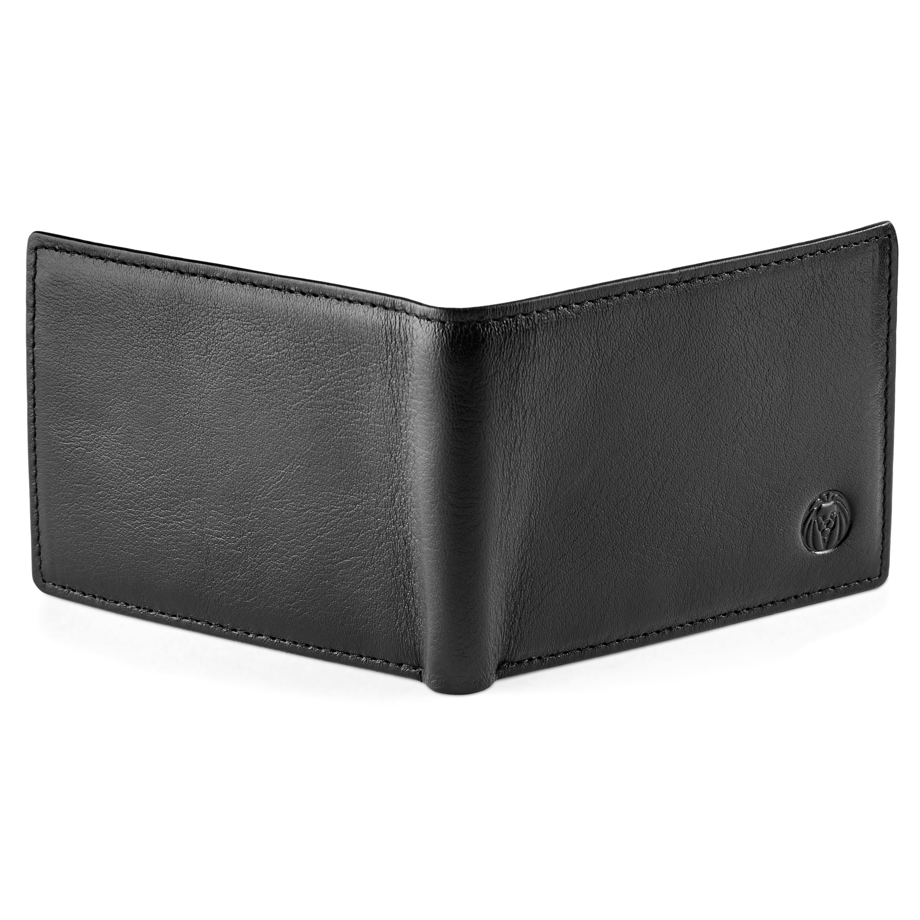 Small Black Leather Wallet - 5