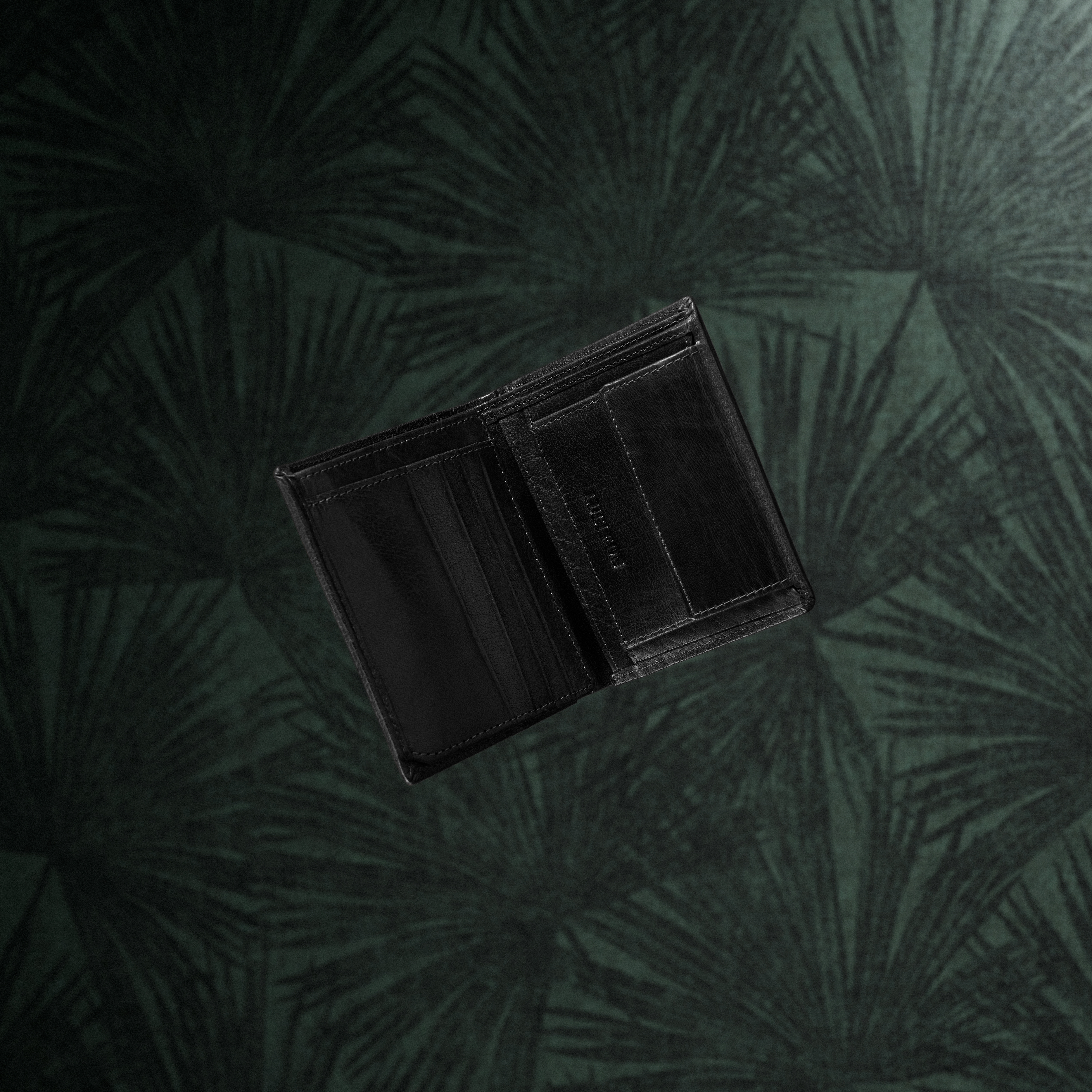 Montreal rustikálna čierna RFID kožená peňaženka - 5