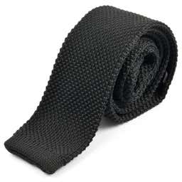 Pletená černá kravata