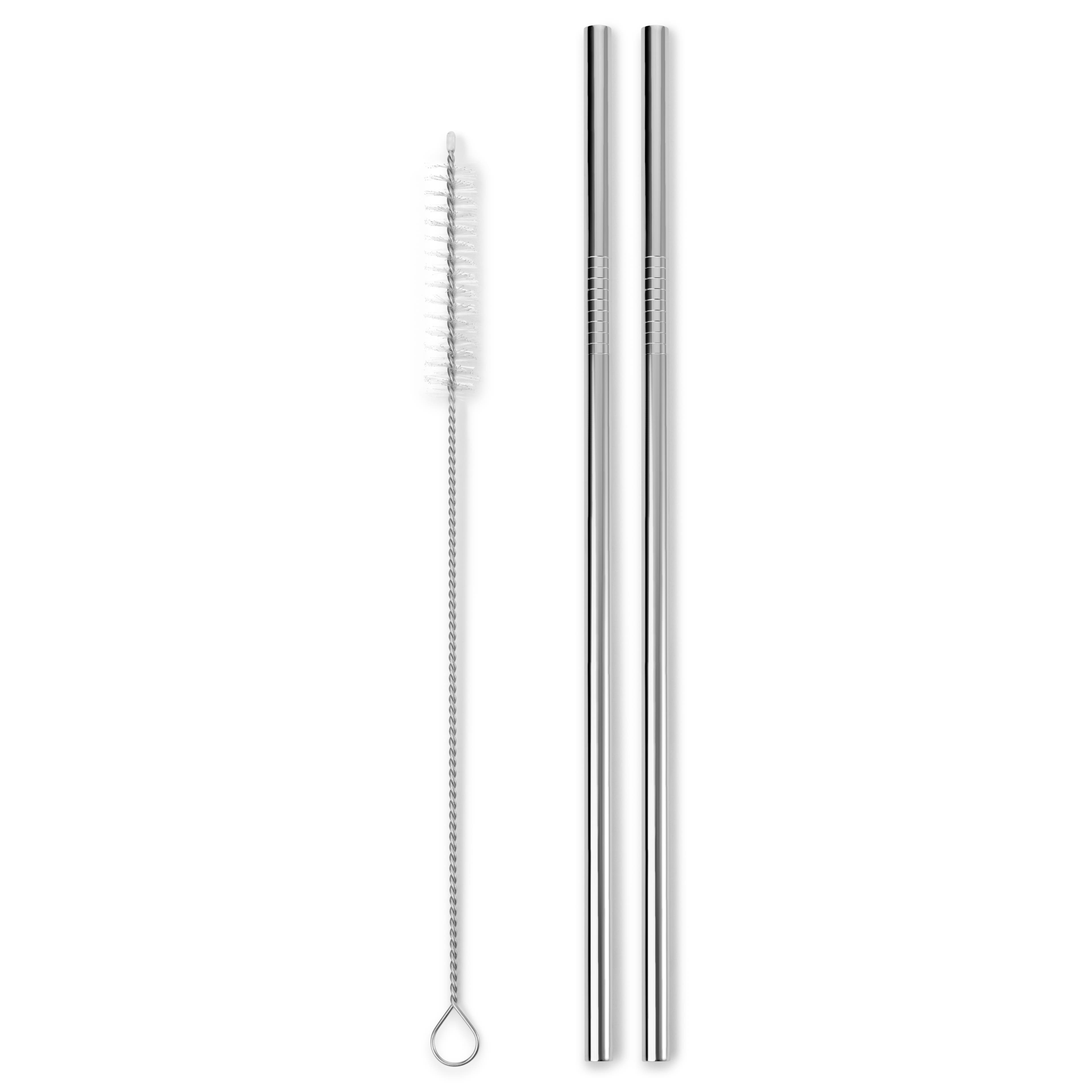 Dishwasher-Safe Stainless Steel Straws | Set of 2