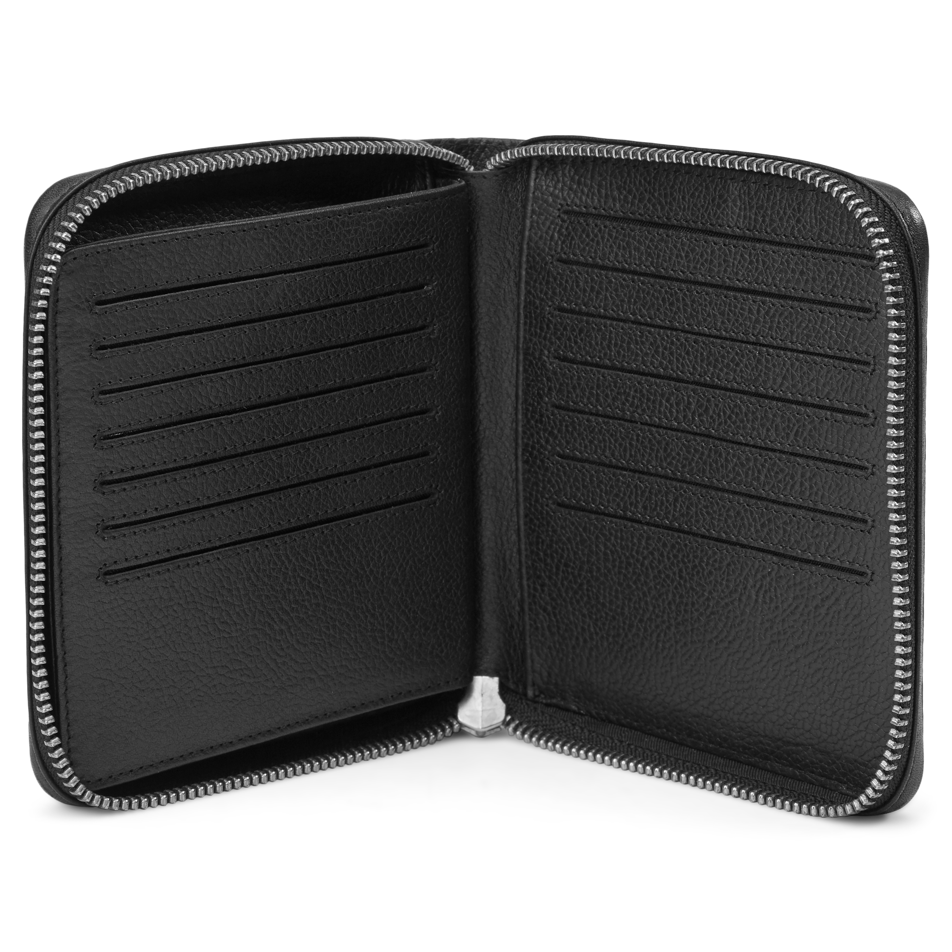 Black XL RFID-Blocking Leather Card Holder - 3