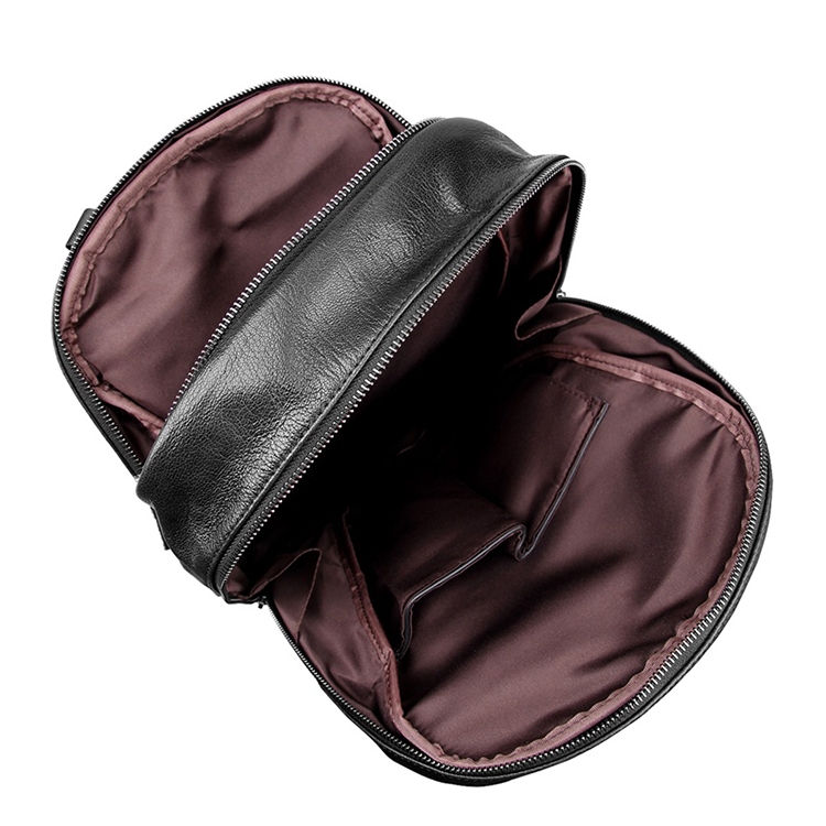 Black Leather Backpack - 6