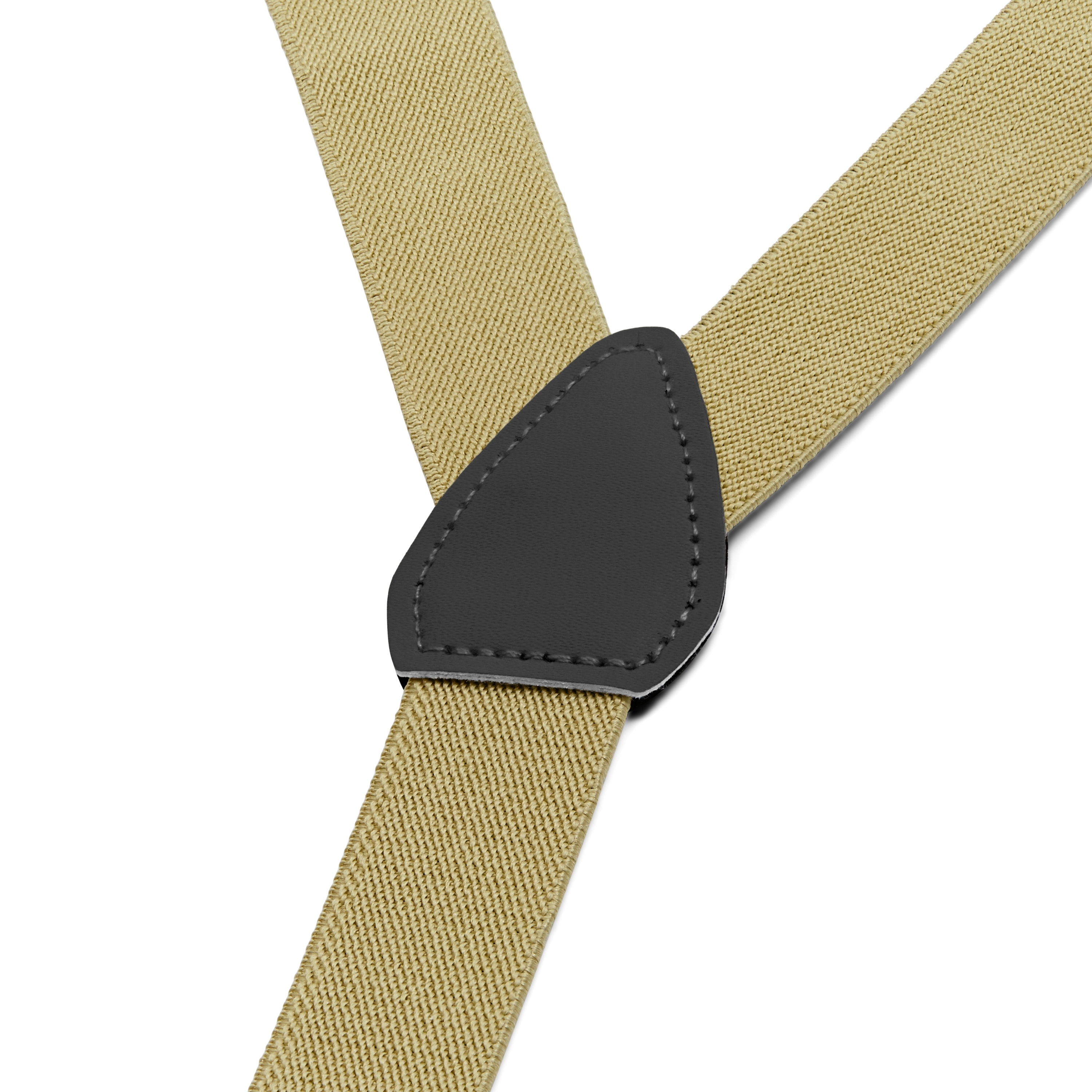 Khaki Slim Clip-On Suspenders  - 2