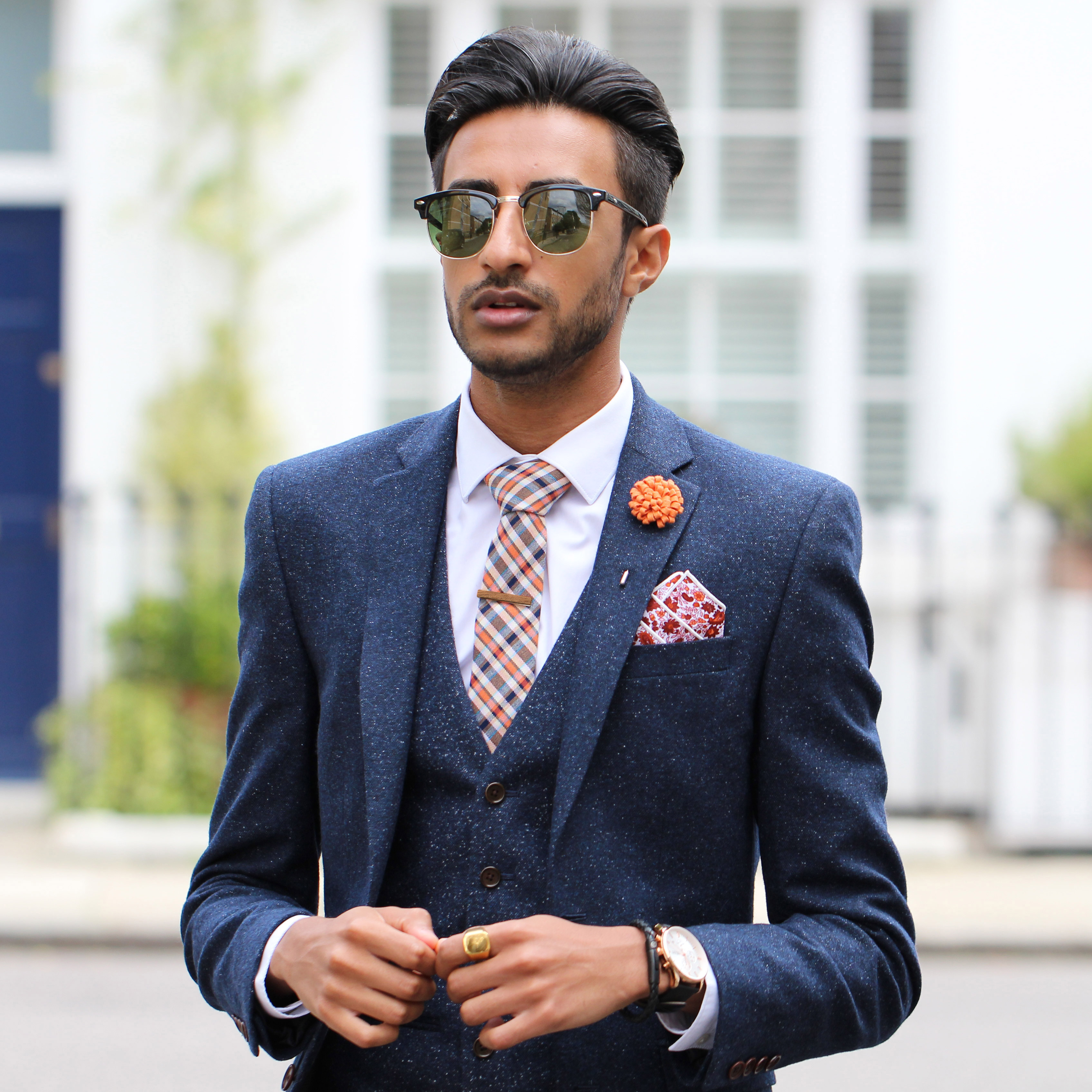 Pasador de corbata de madera de palo santo - 6