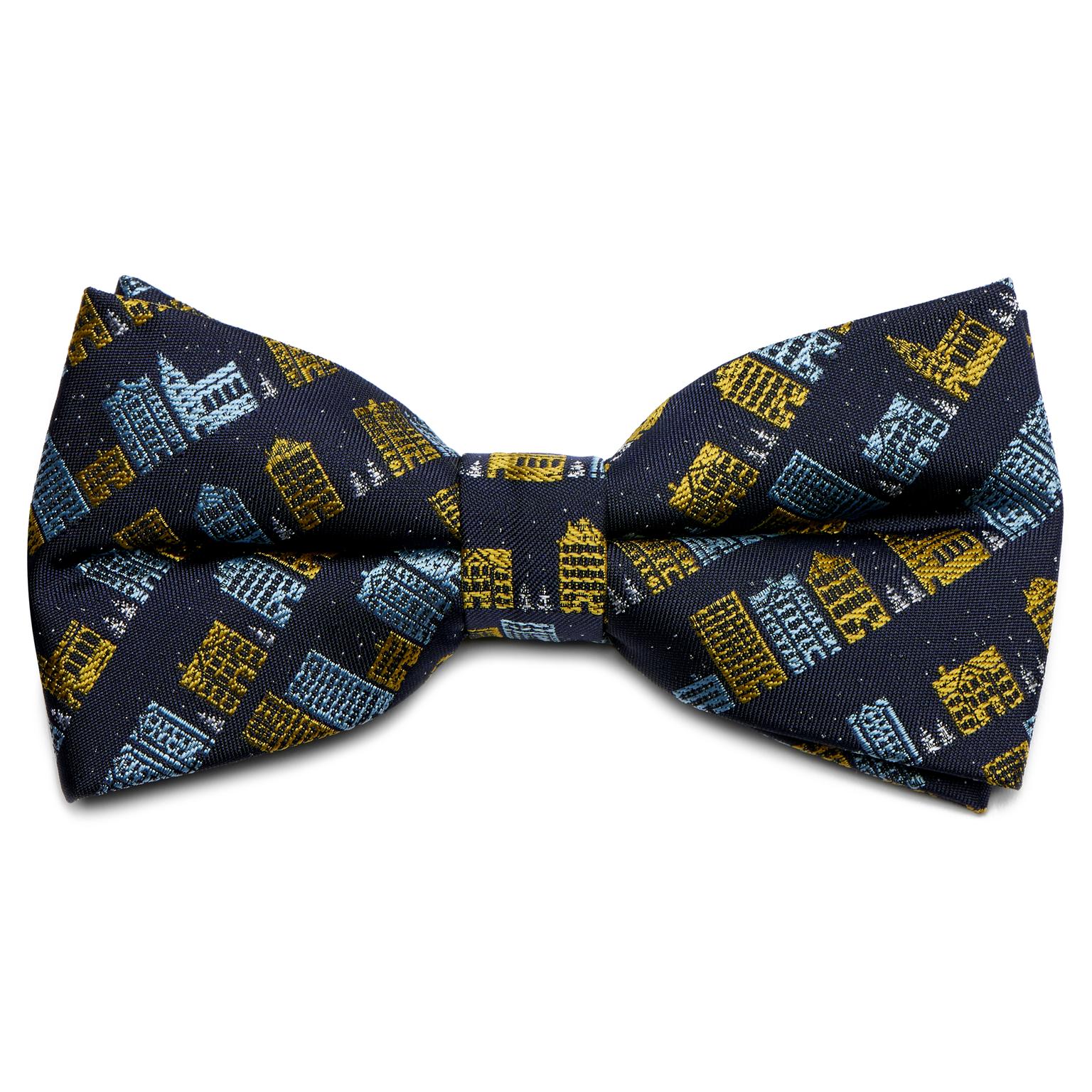 Navy Winter Wonderland Pre-Tied Bow Tie Navy Winter Wonderland Pre-Tied Bow Tie