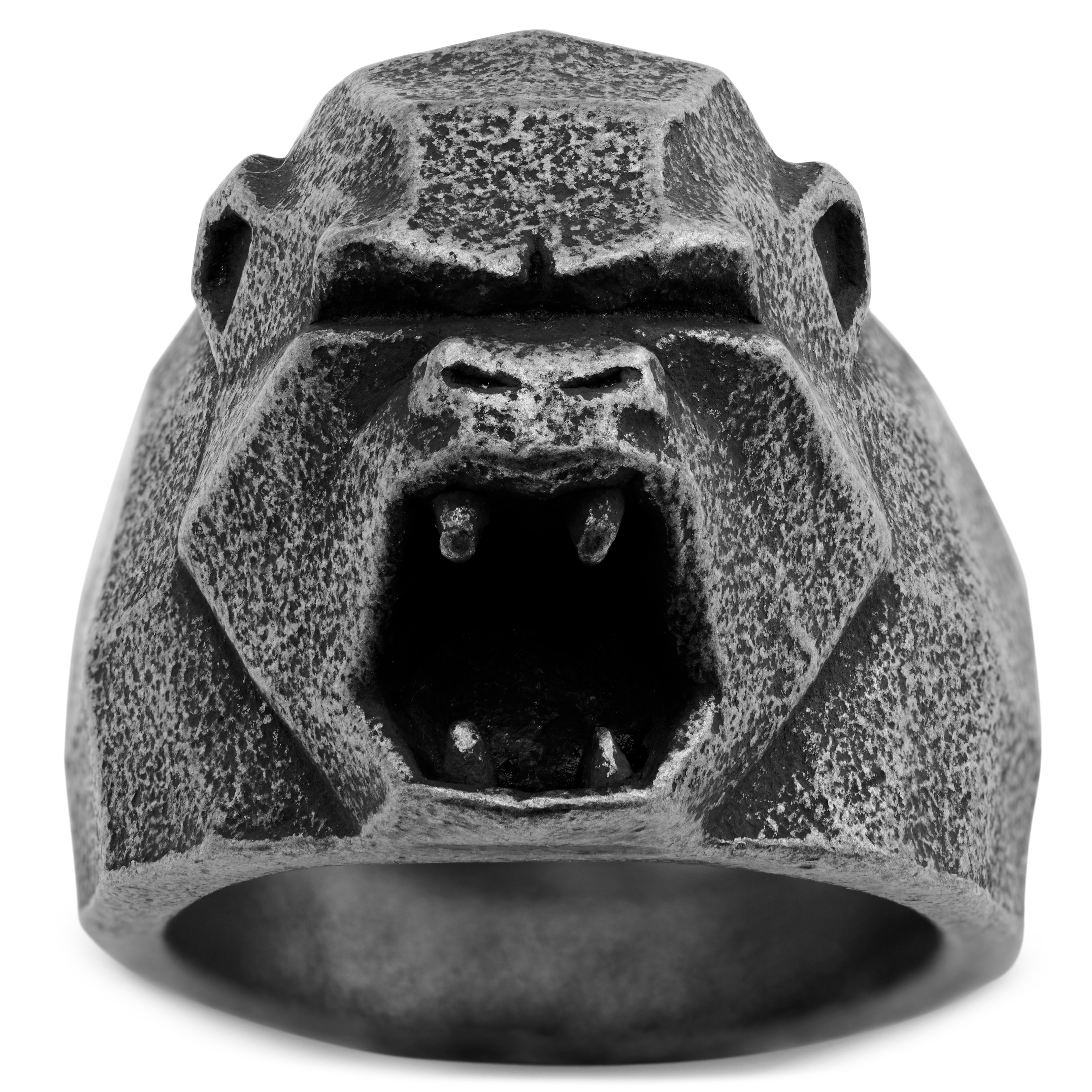 Bague grise tête de gorille Mack - 2