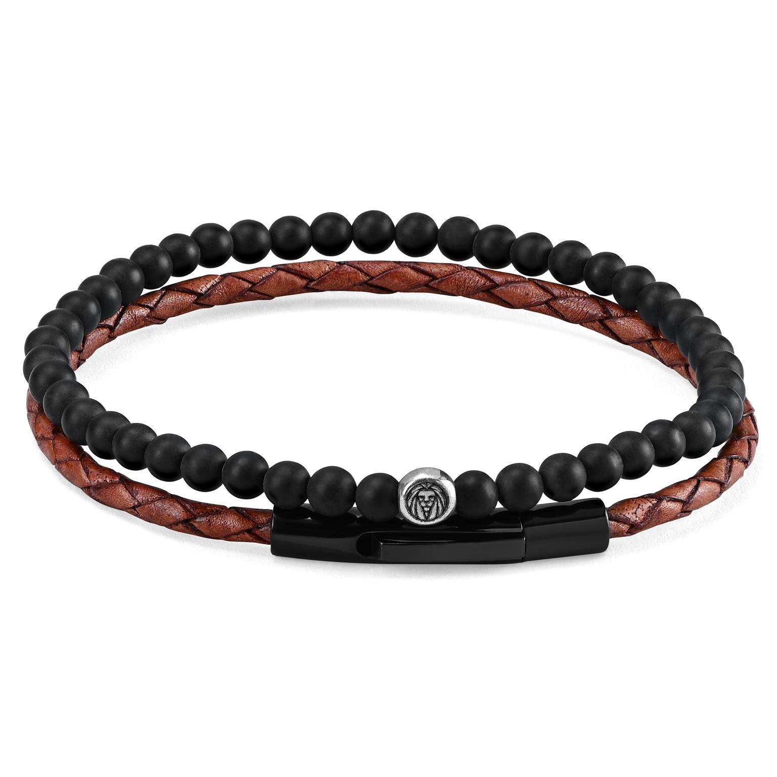 Pulsera en negro y canela 925 William Pulsera en negro y canela 925 William