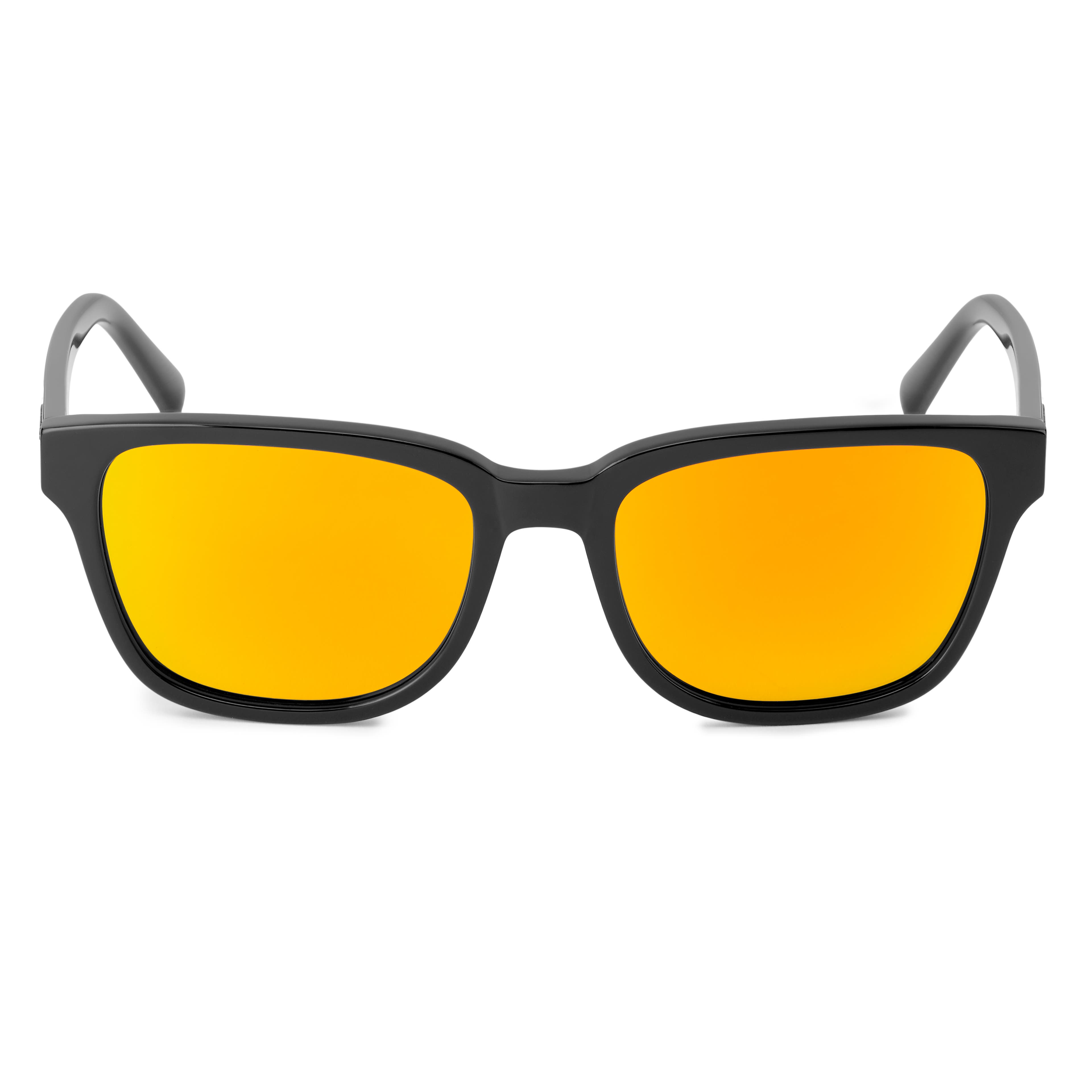 Gafas de polarizadas efecto espejo negro y amarillo naranja Thea | ¡En stock! | Waykins