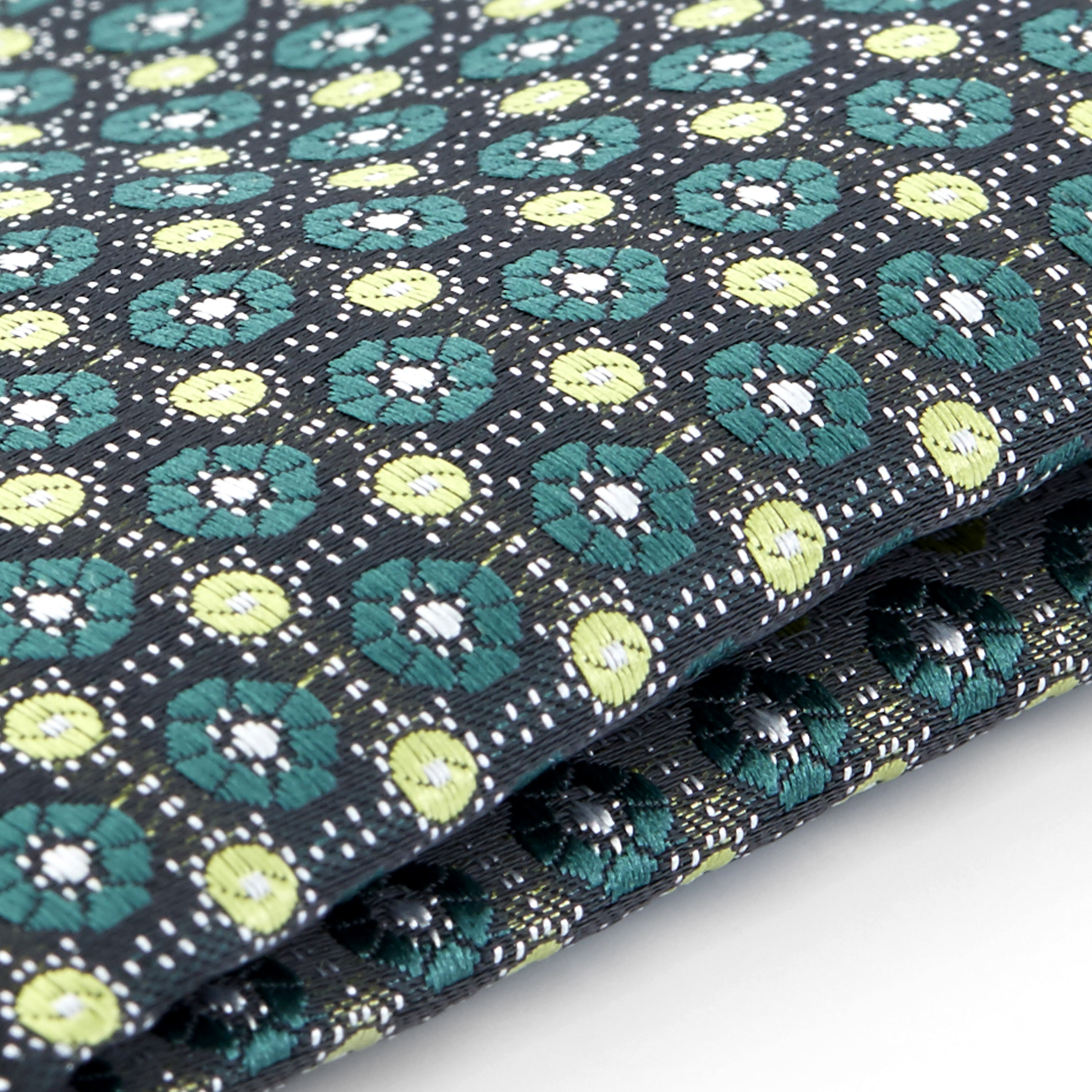 Forest & Light Green Patterned Pocket Square - 2