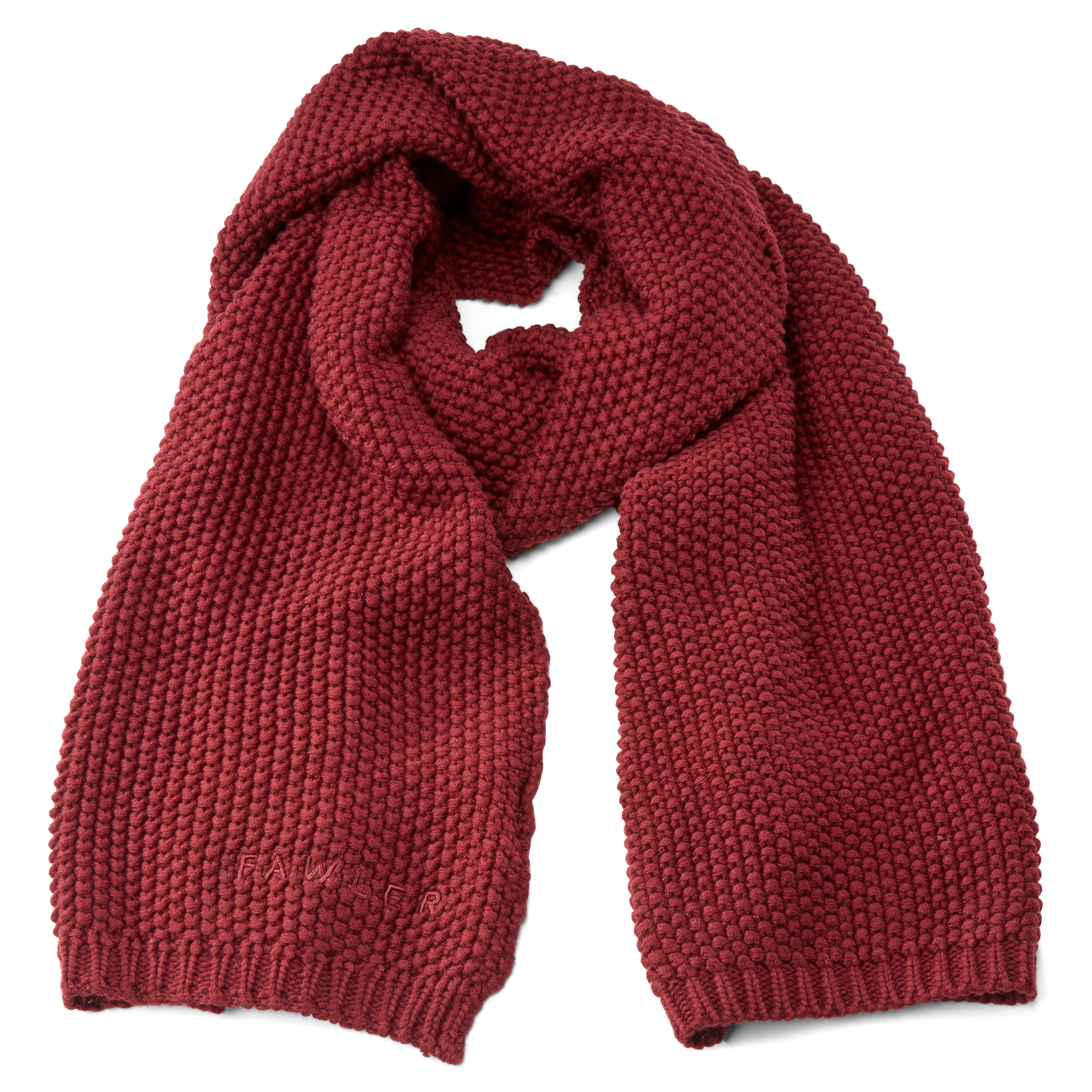 Begg x Co Arran Solid Carmine Scarf in Red for Men