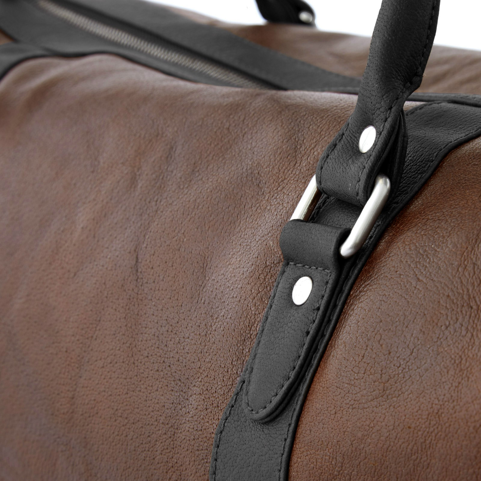 Brown & Black California Duffel Bag - 4