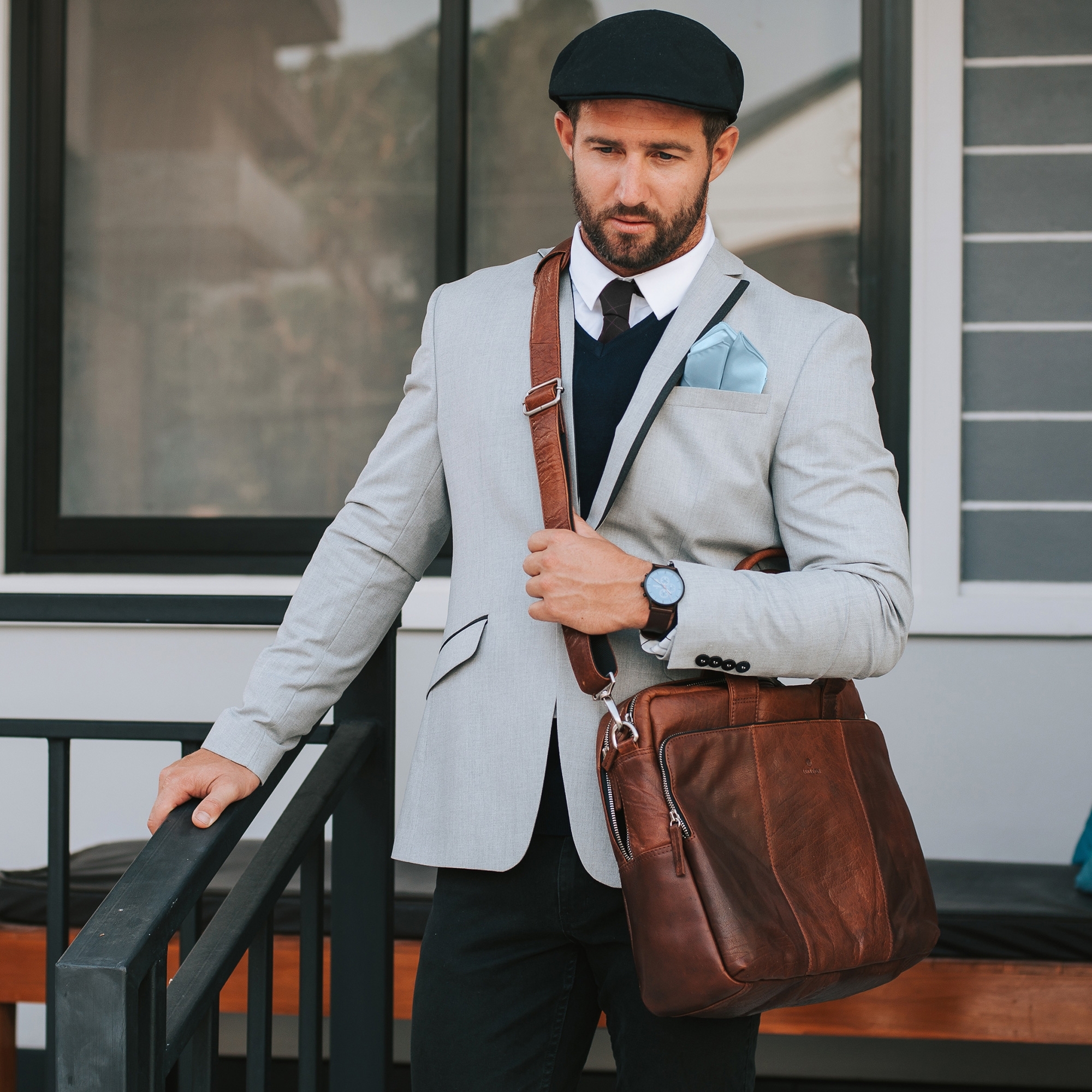 Semplice fazzoletto da taschino azzurro brillante - 4