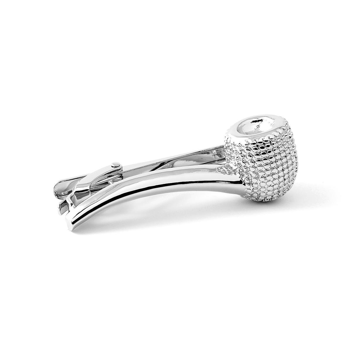 Map Silver-Tone Pipe Tie Clip In stock! Warren Asher