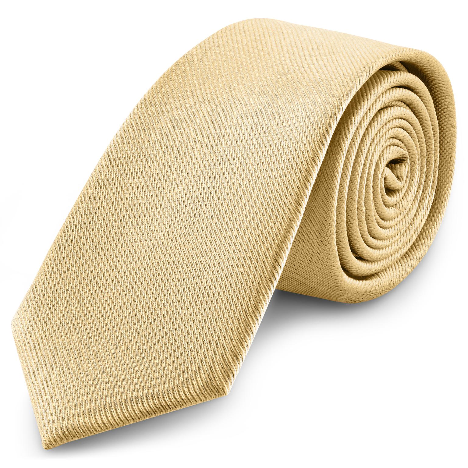 8 cm Champagne Grosgrain Tie 8 cm Champagne Grosgrain Tie