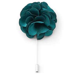 Emerald Green Luxurious Flower Lapel Pin