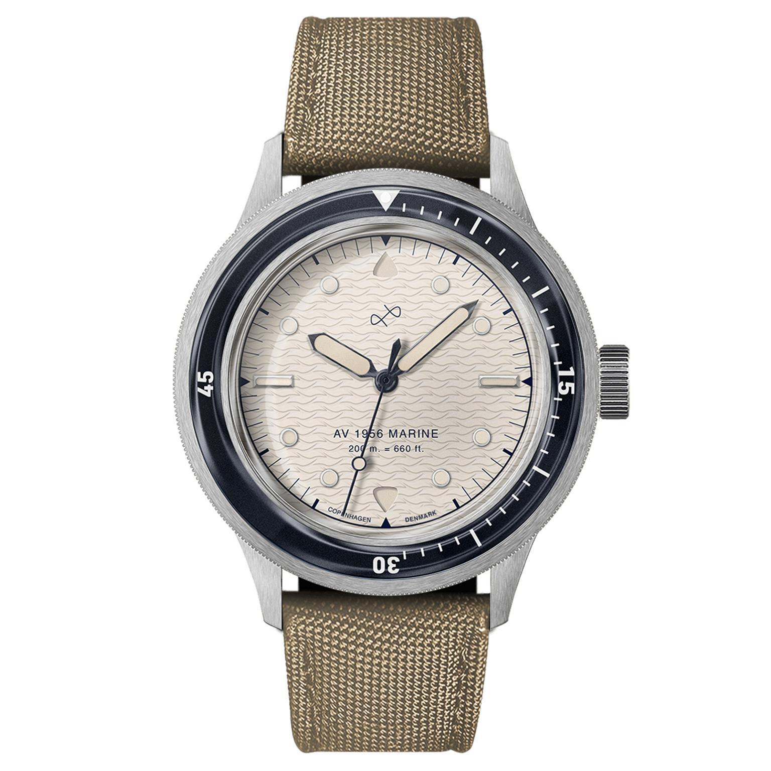 1956 Marine | Surgical Steel, Navy & Off-White 1956 Marine | Surgical Steel, Navy & Off-White