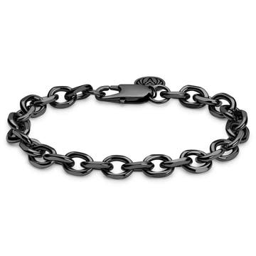 Essentials | Pulsera de cadena de cable en negro metalizado de 8 mm Essentials | Pulsera de cadena de cable en negro metalizado de 8 mm