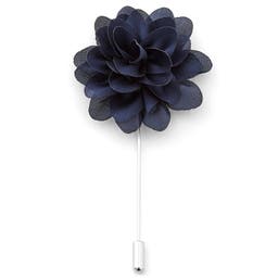 Καρφίτσα Πέτου Sleek Navy Blue Flower