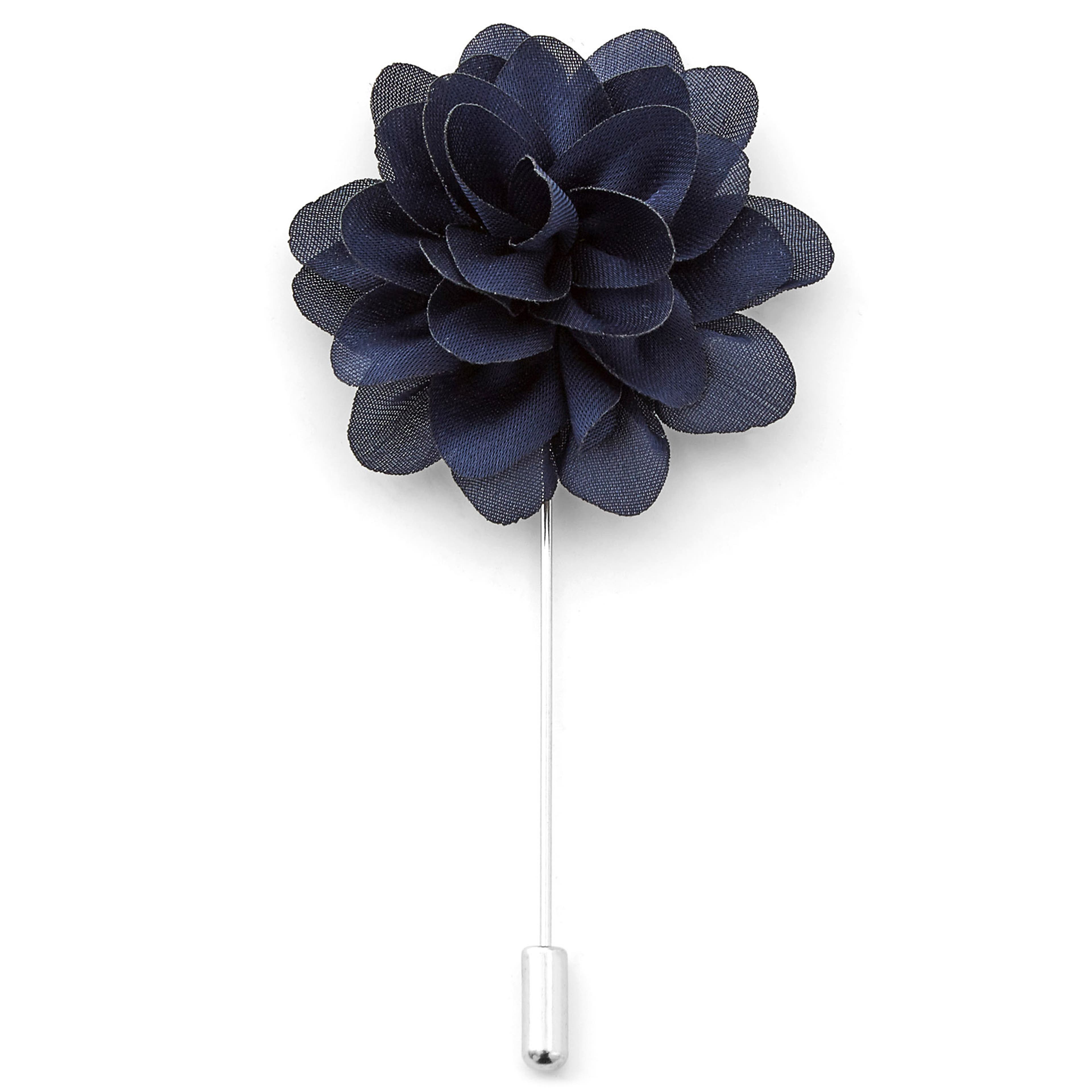 Navy Blue Flower Lapel Pin
