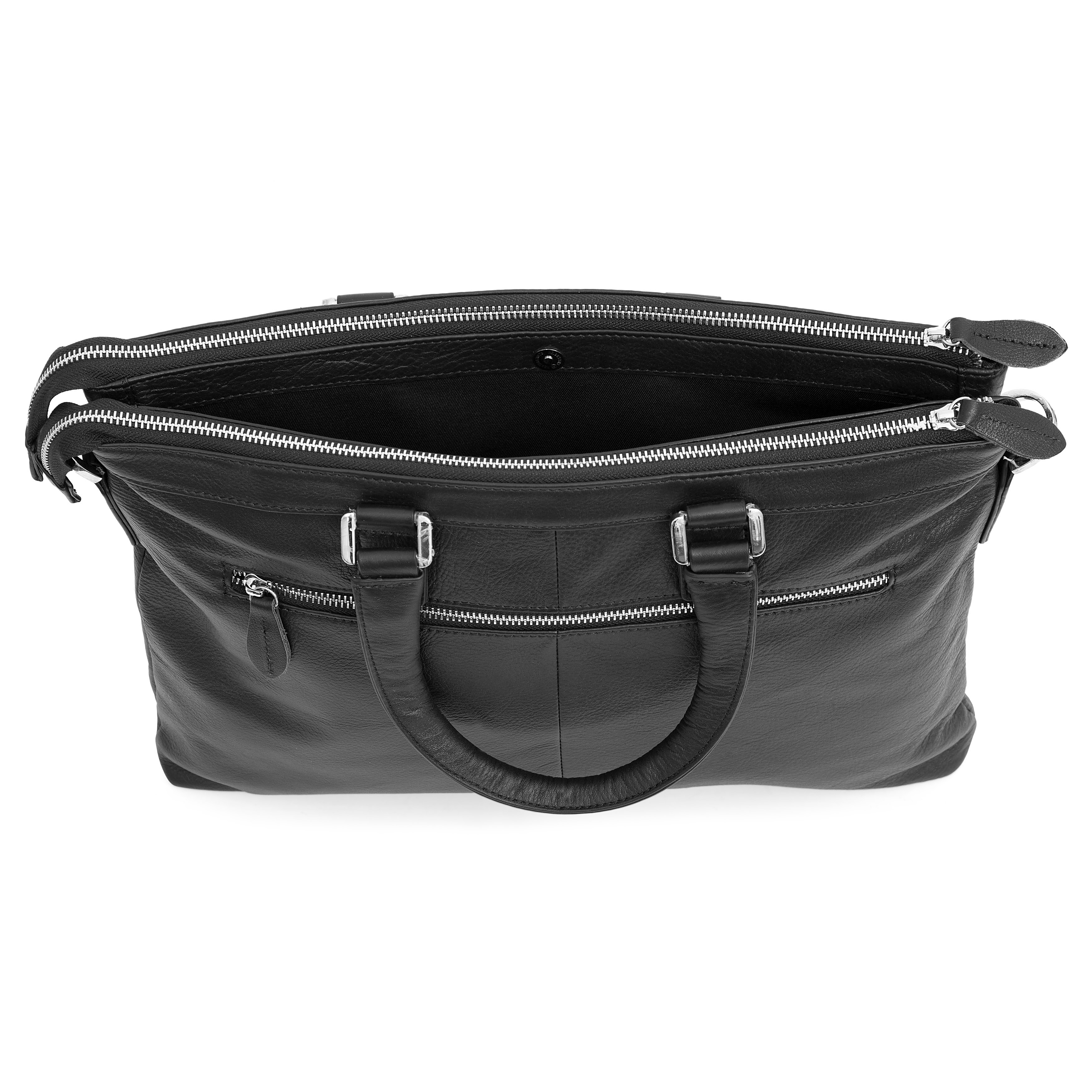 Grab & Go Svart Delton Skinnveske - 11