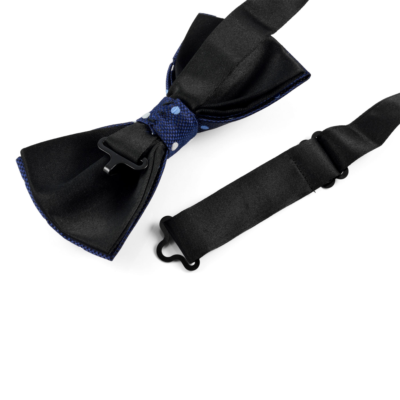 Navy Dotted Pre-Tied Bow Tie - 3