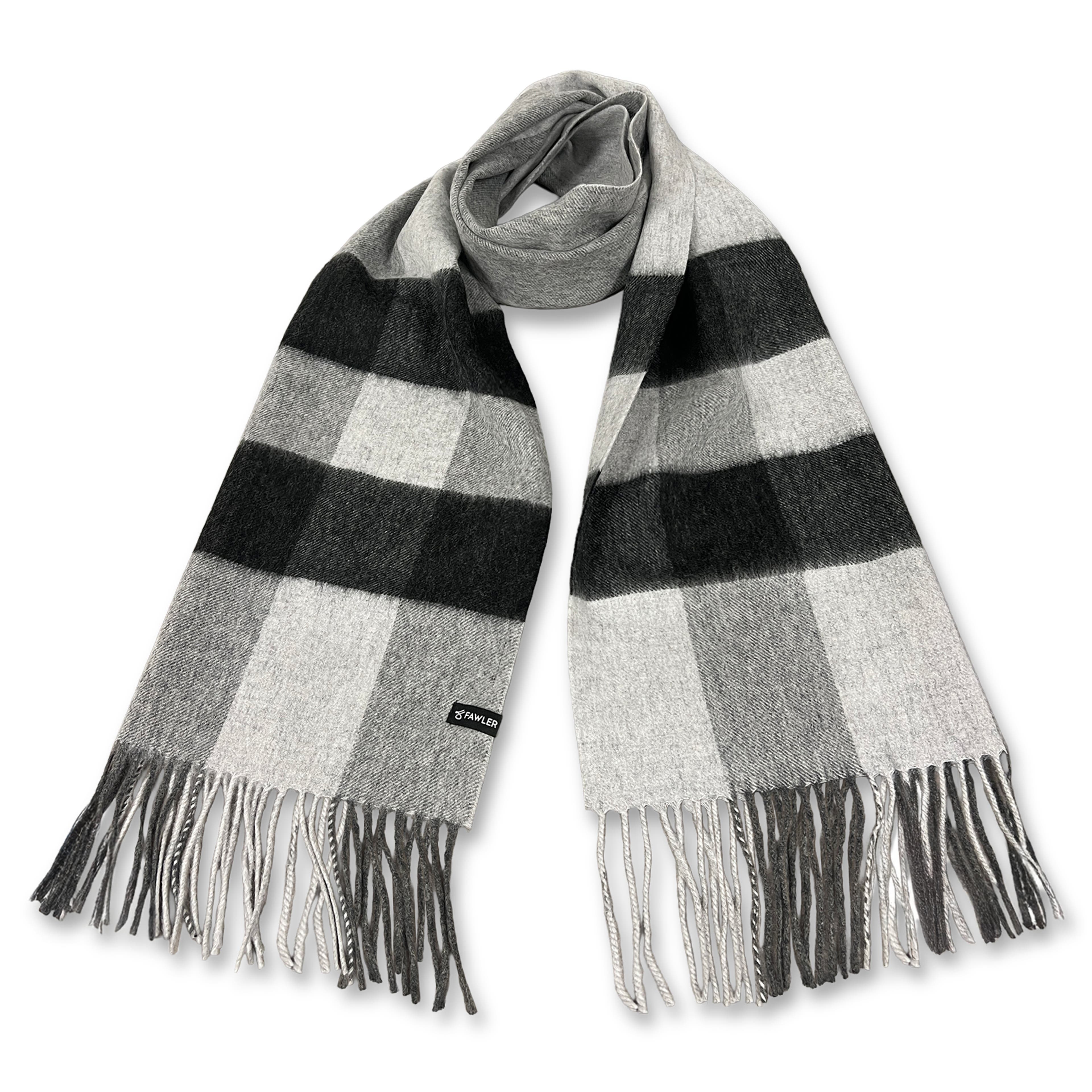 Aurora | Раиран шал от агнешка вълна в сиво и черно Aurora | Раиран шал от агнешка вълна в сиво и черно