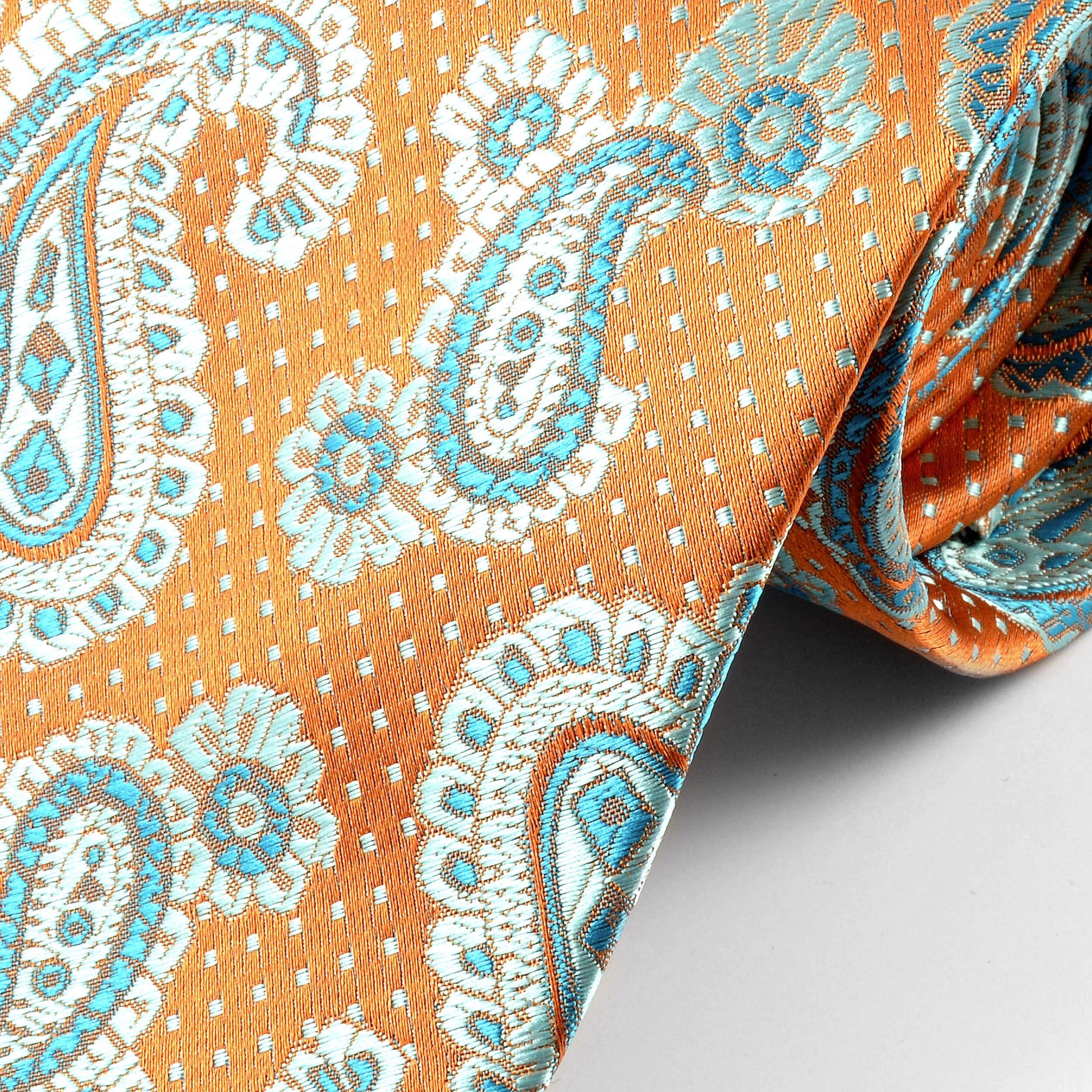 Vaaleansininen Paisley Silkkisolmio - 2