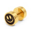 Sentio | 8 mm goldfarbener Chirurgenstahl Smiley-Ohrstecker Sentio | 8 mm goldfarbener Chirurgenstahl Smiley-Ohrstecker