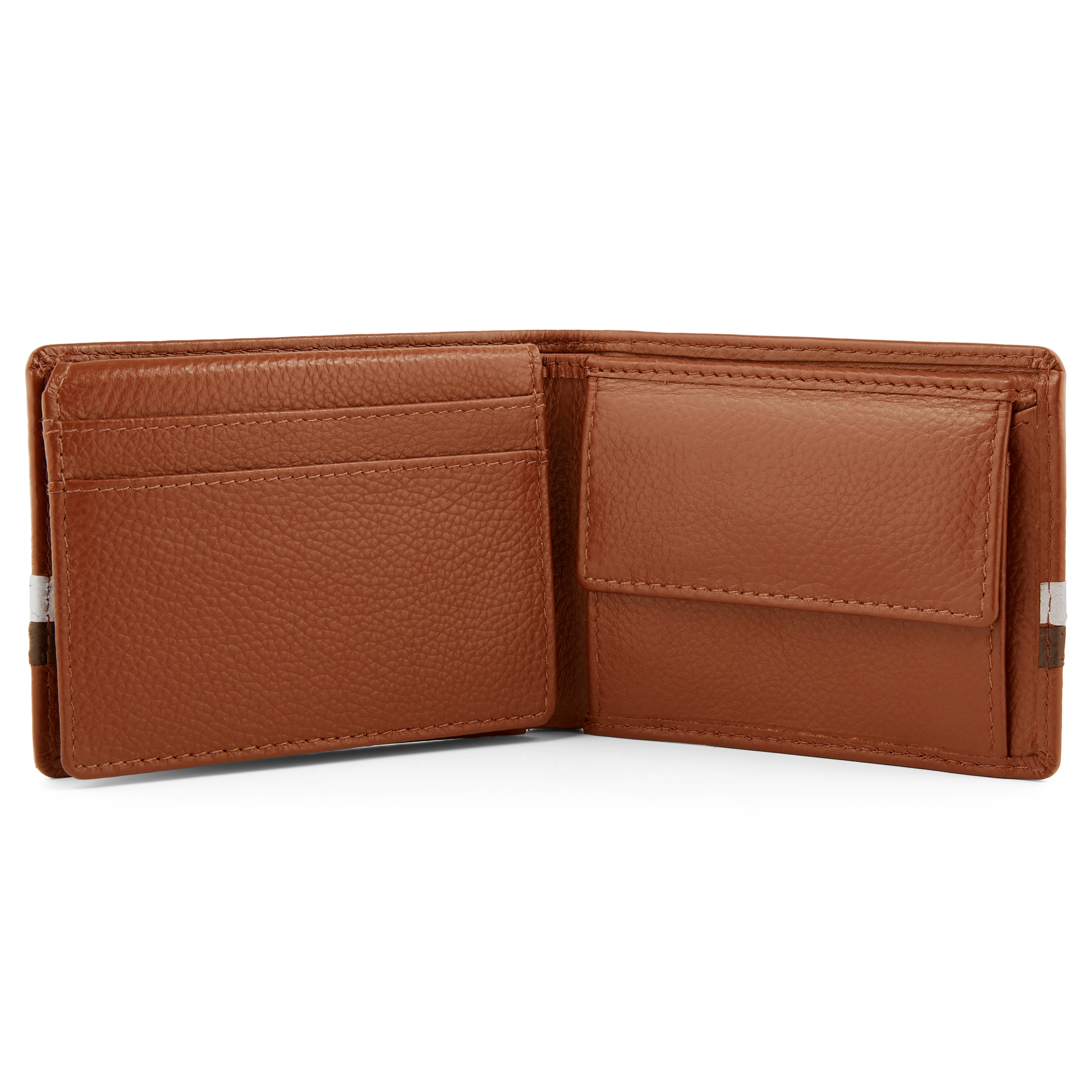 Skórzany kasztanowy portfel RFID Larry - 6