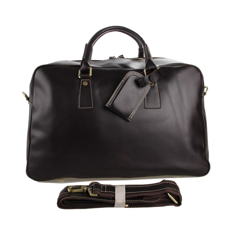 Marion temno rjava usnjena vikend torba - 4