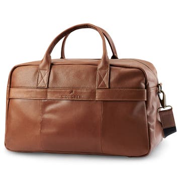 Fidei | Slim Mocha Full Grain Goat Leather Weekend Bag Fidei | Slim Mocha Full Grain Goat Leather Weekend Bag