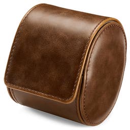 Vintage Leather Single Watch Roll
